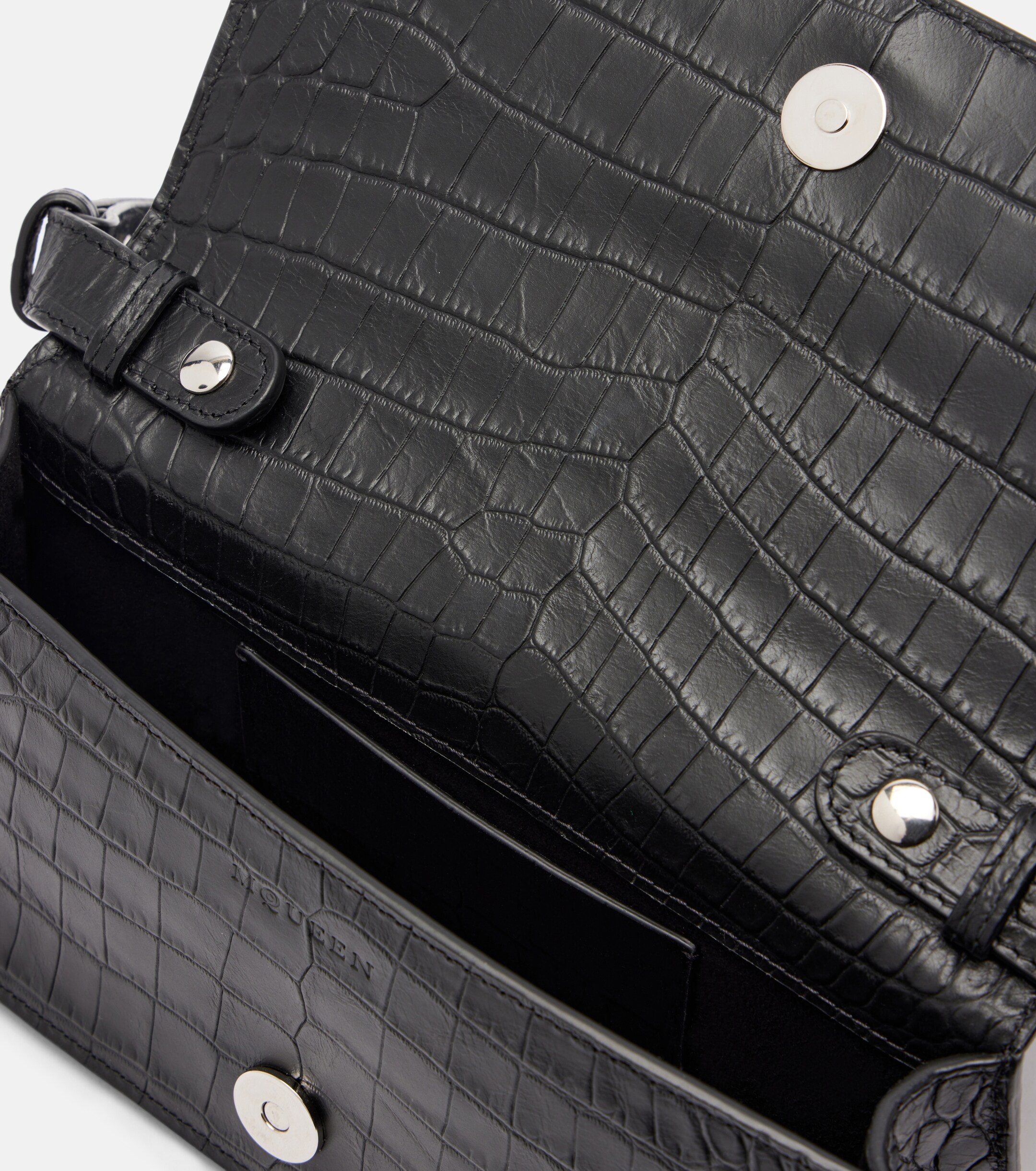 McQueen Jewelled Mini leather shoulder bag