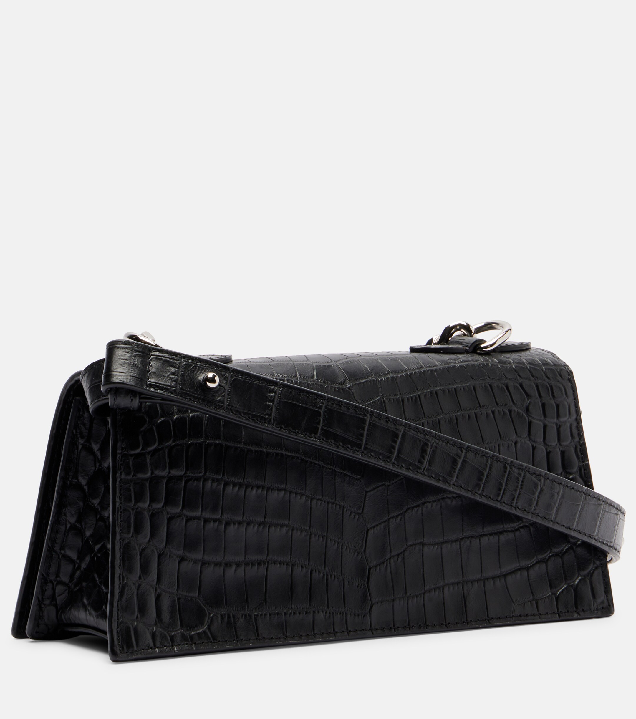 McQueen Jewelled Mini leather shoulder bag