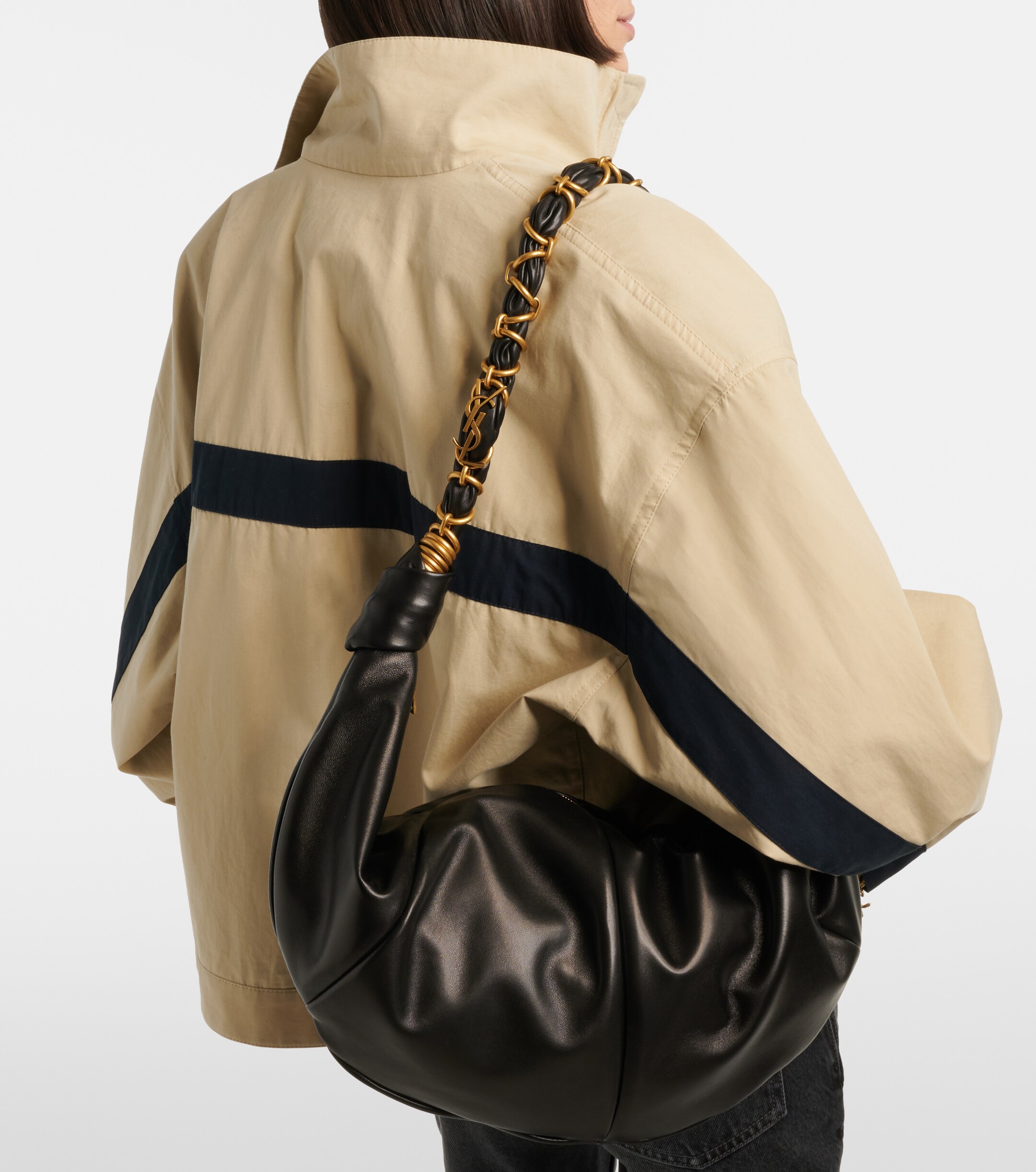 Saint Laurent Amalia Cassandre leather shoulder bag