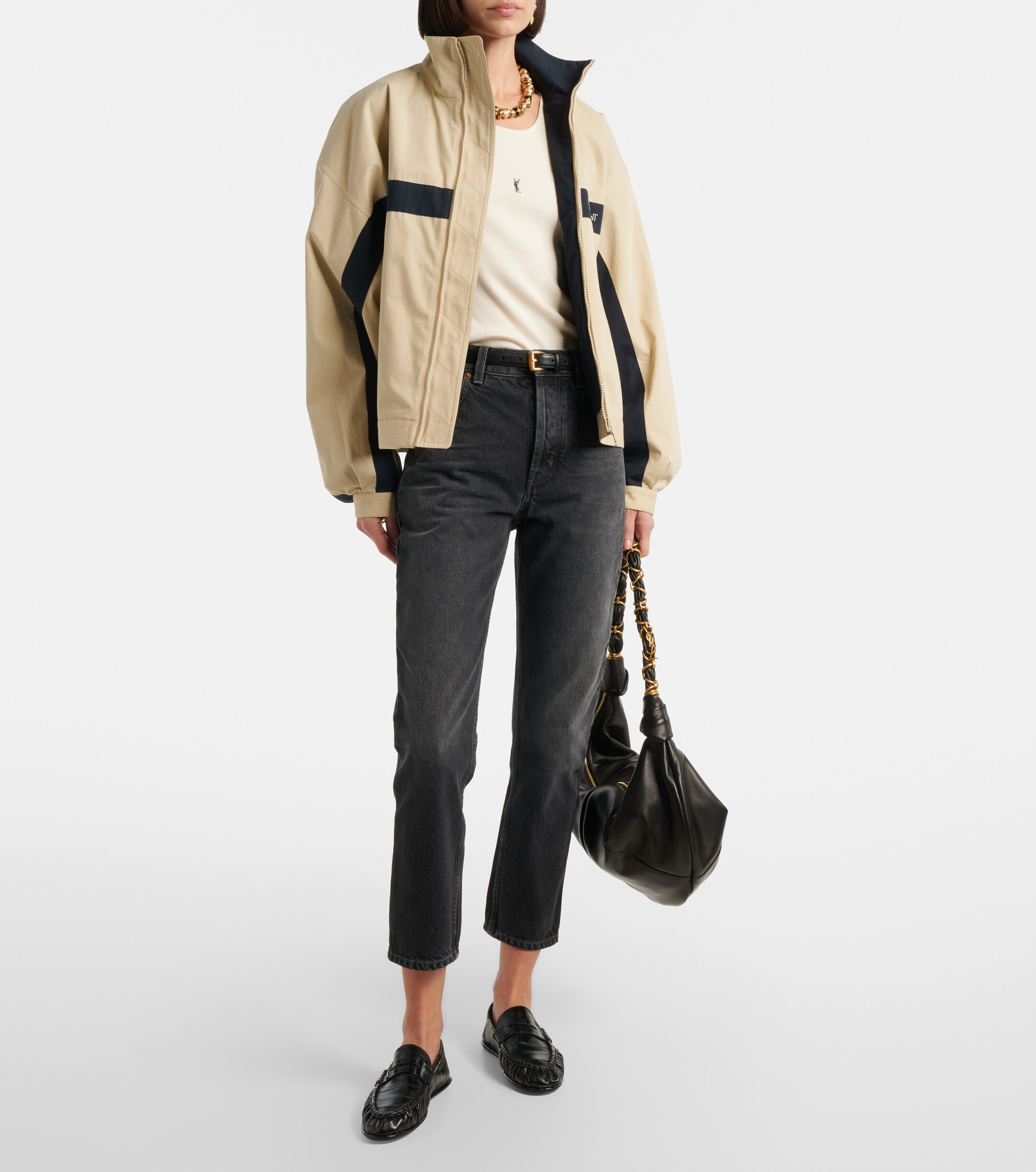 Saint Laurent Amalia Cassandre leather shoulder bag