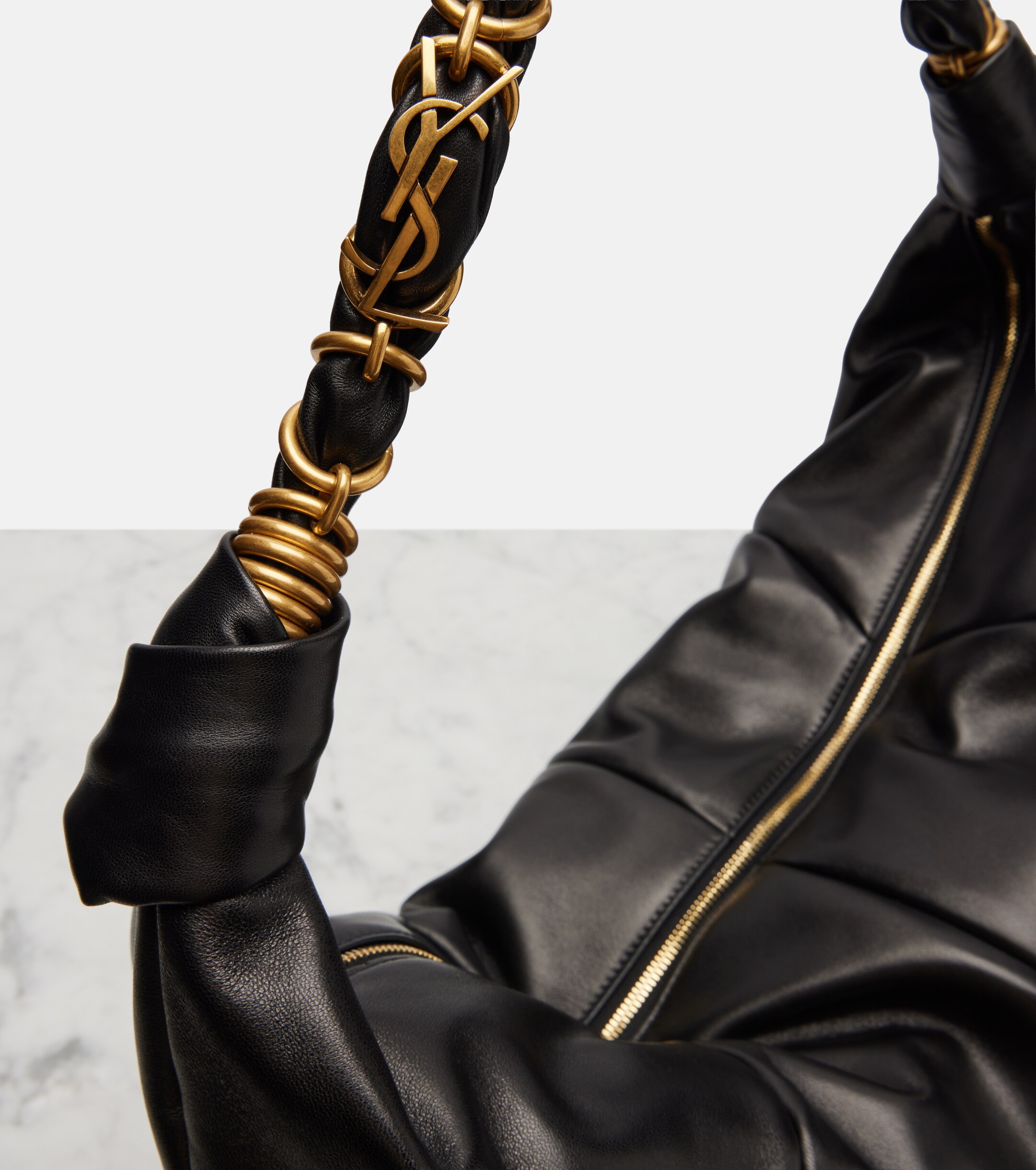 Saint Laurent Amalia Cassandre leather shoulder bag