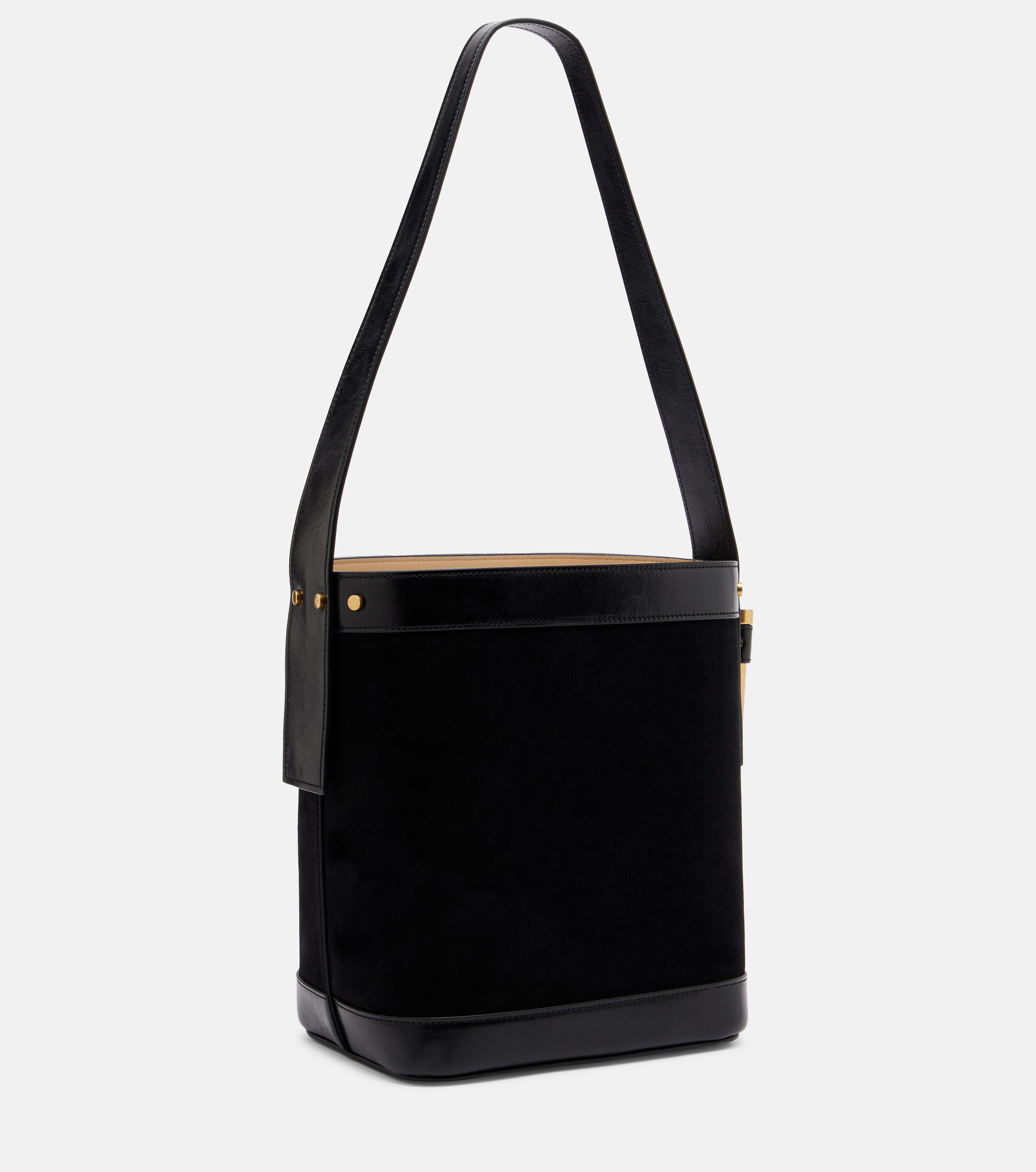 Versace La Medusa suede shoulder bag