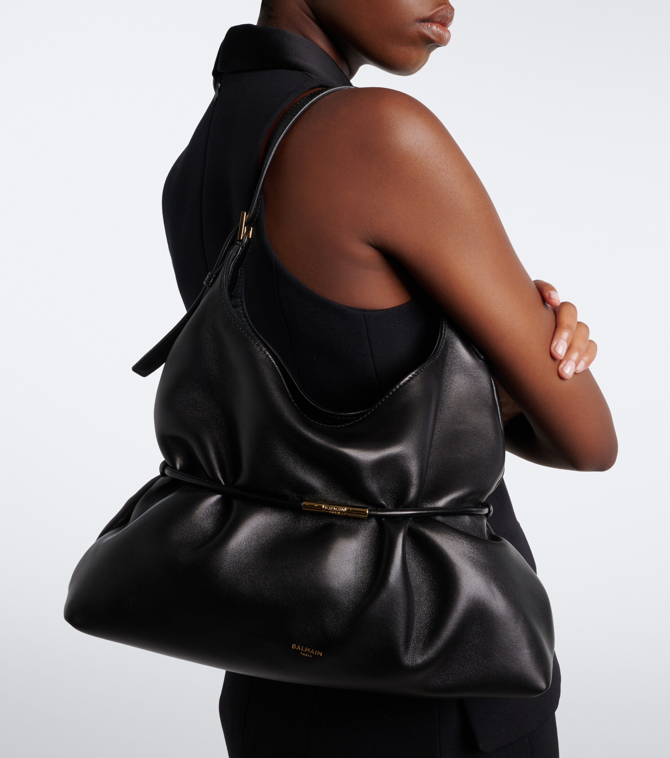 Balmain Sphynx Medium leather tote bag