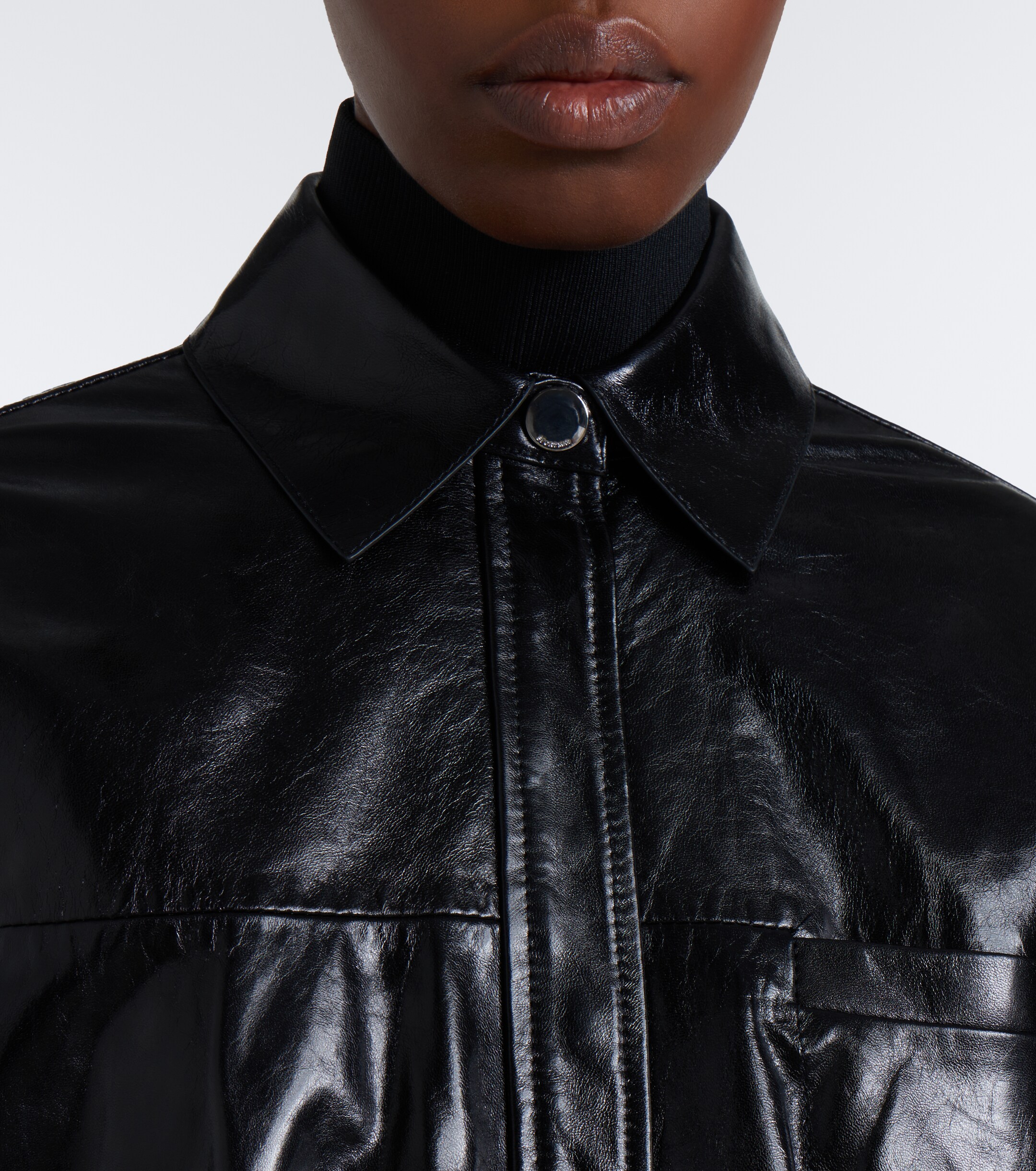 Sportmax Sportmax Cropped leather jacket