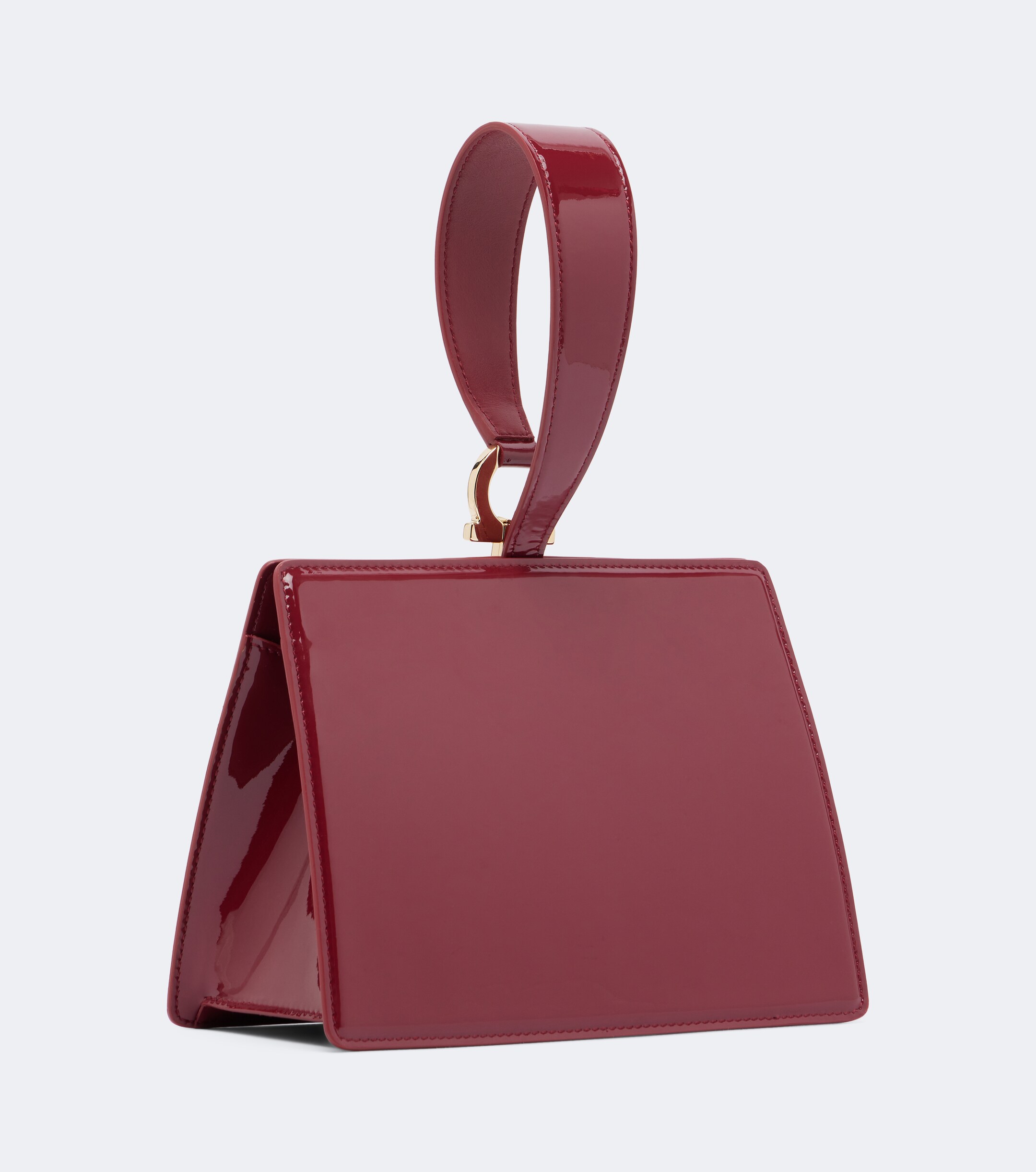 Ferragamo Ferragamo Gancini Small patent leather clutch