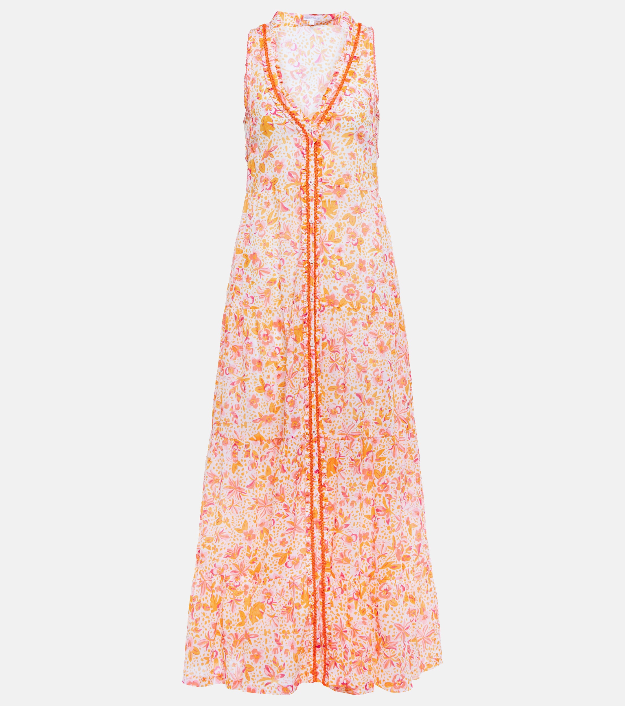 Poupette St Barth Nana floral cotton maxi dress