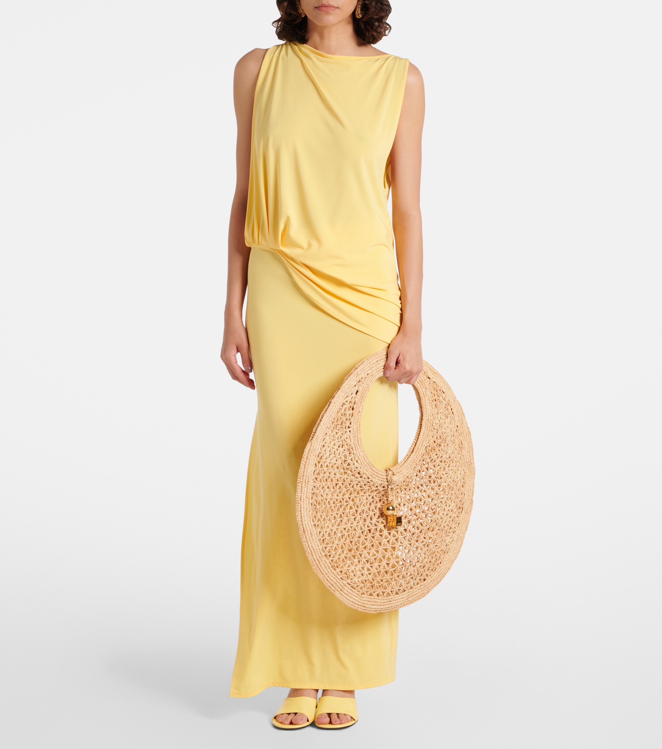 Jacquemus Spiaggia raffia tote bag
