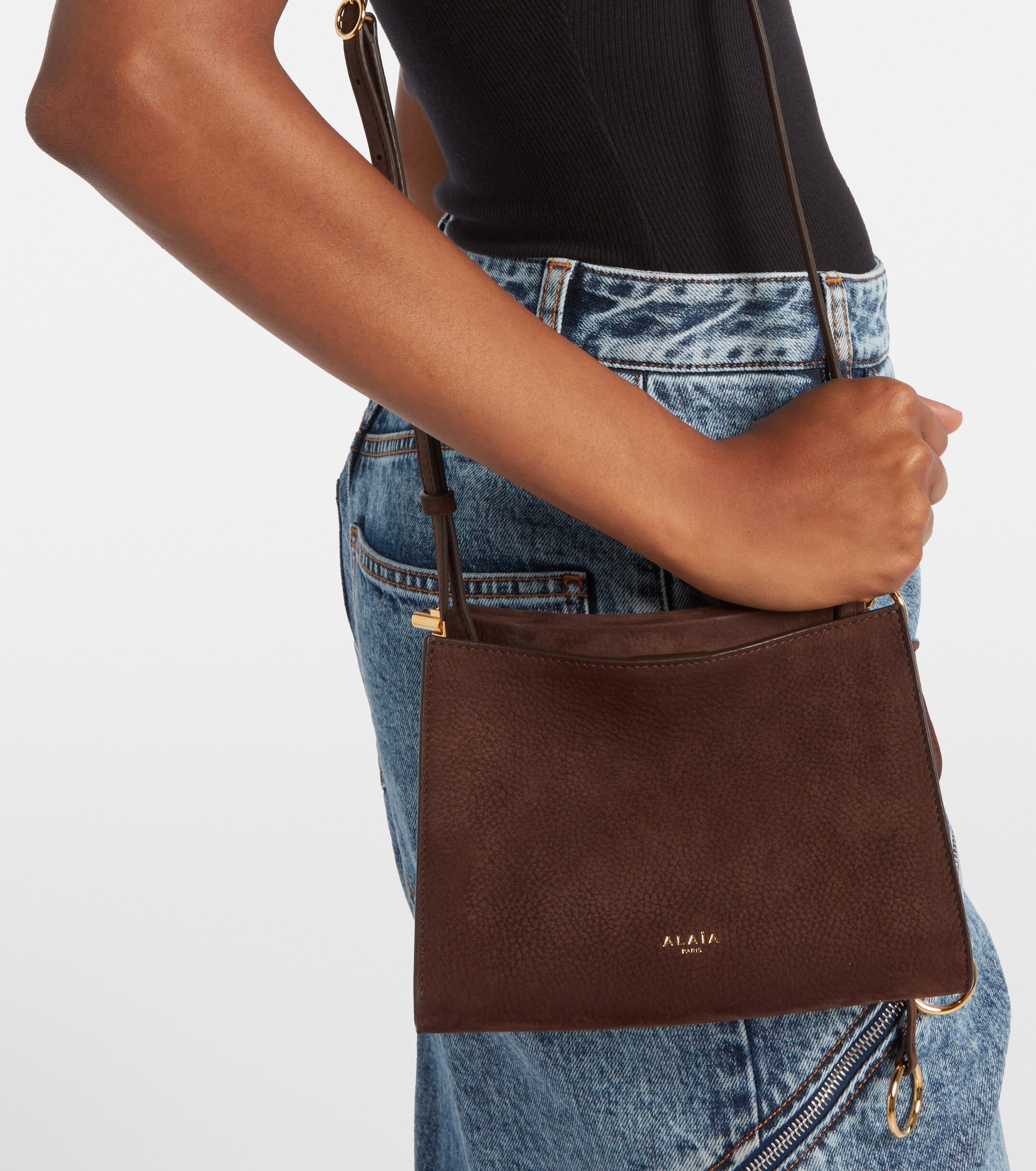 Alaïa Le Click Small suede shoulder bag