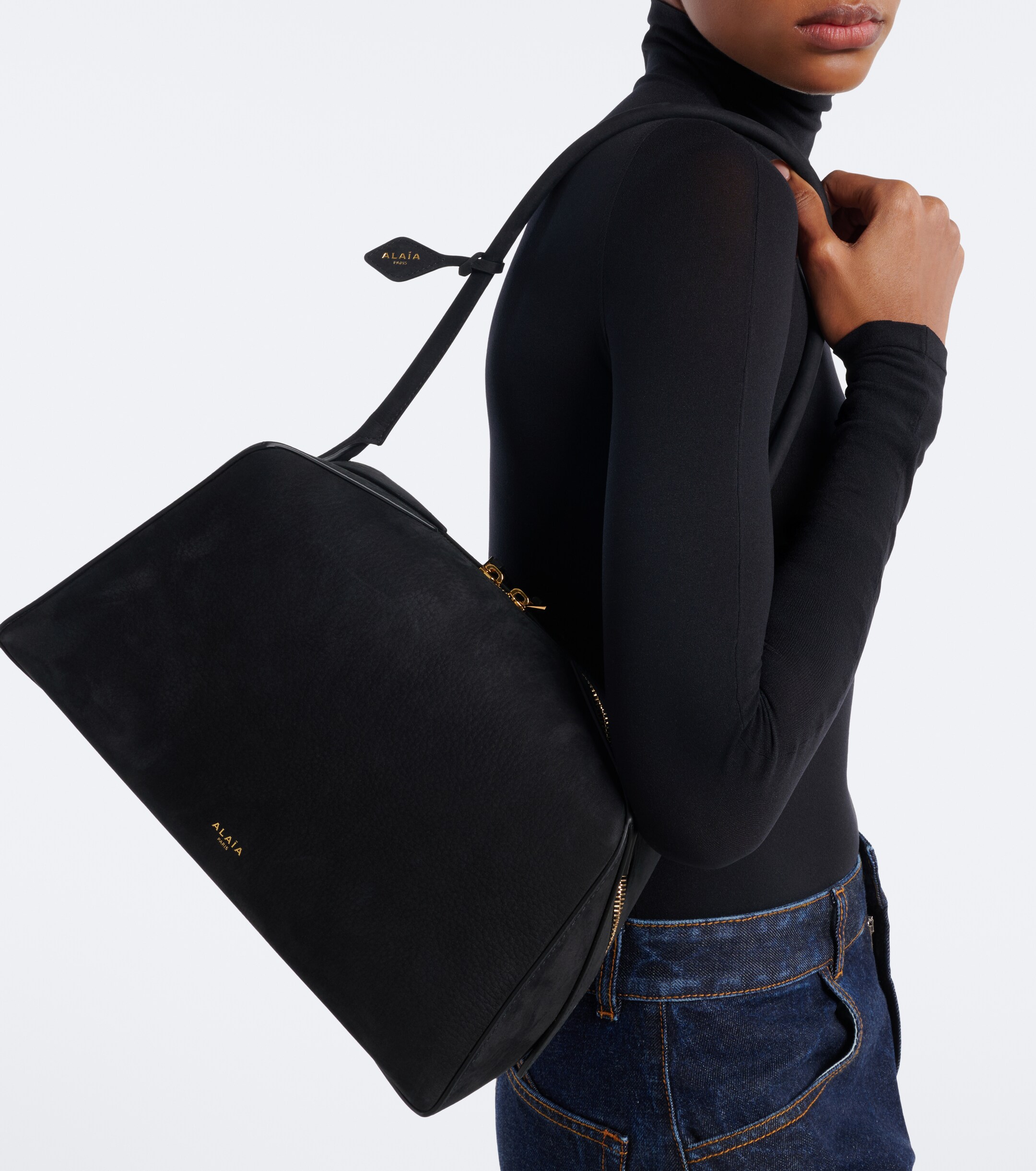 Alaïa Le Bouledogue Medium suede shoulder bag