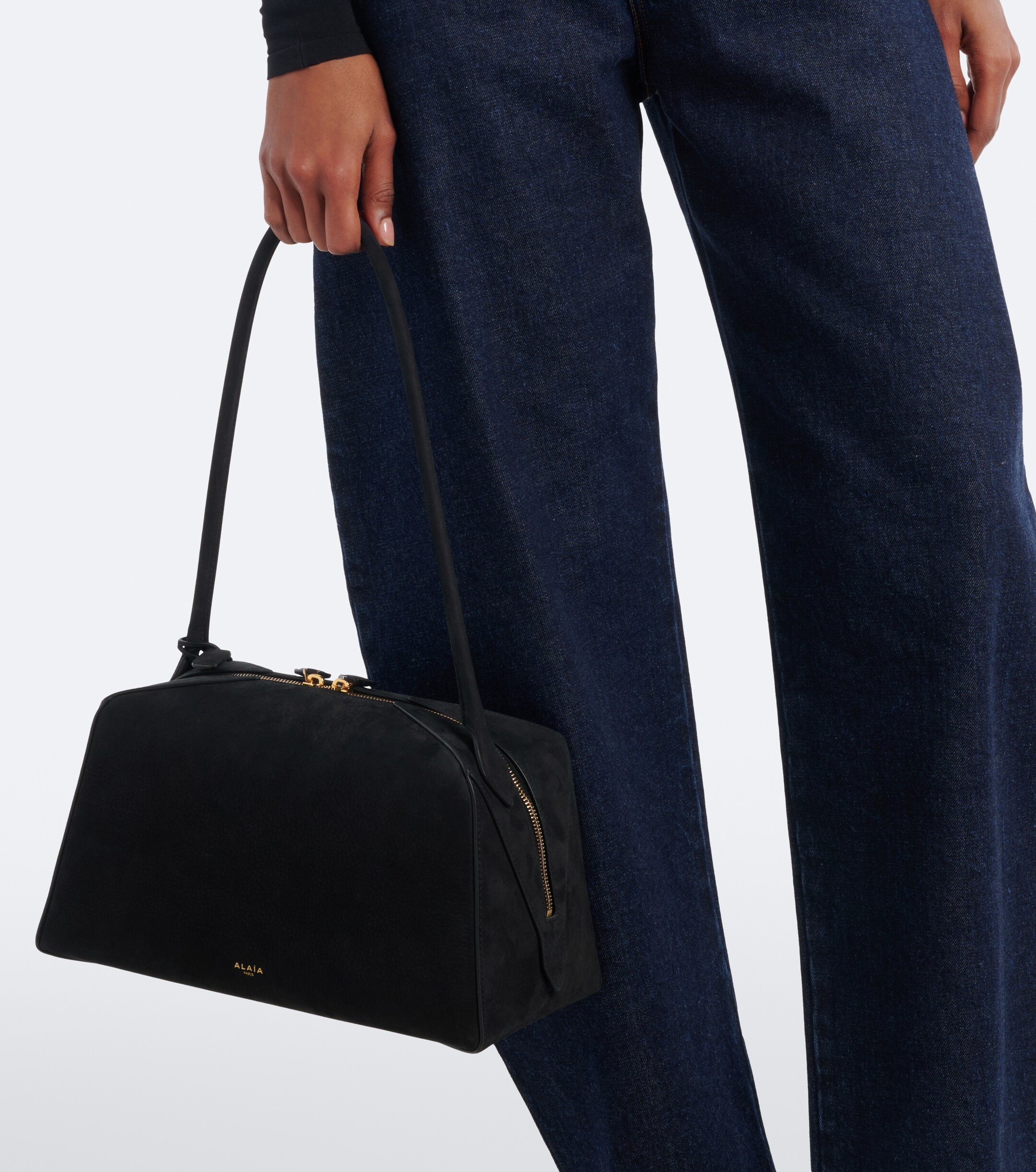 Alaïa Le Bouledogue Medium suede shoulder bag
