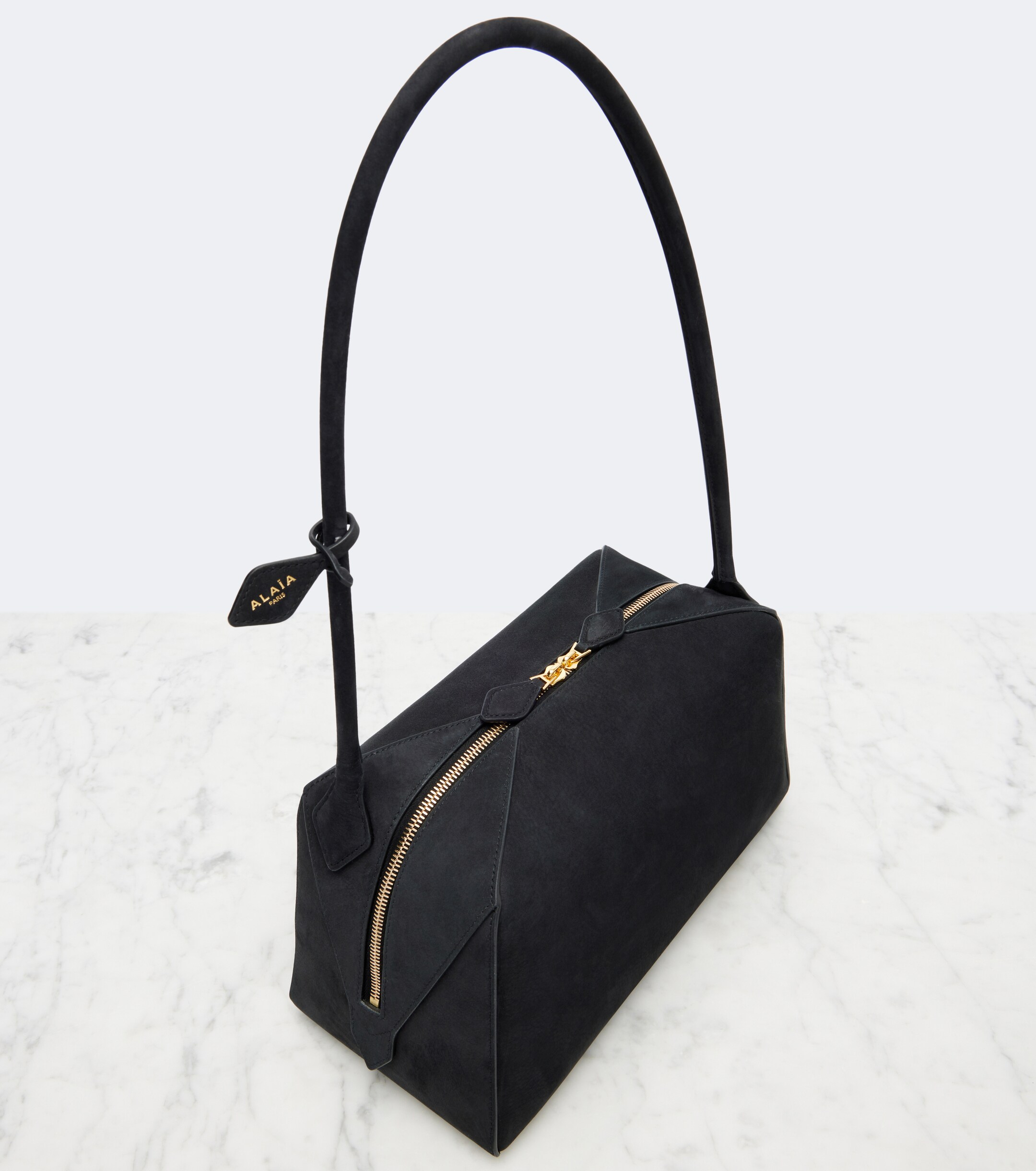 Alaïa Le Bouledogue Medium suede shoulder bag