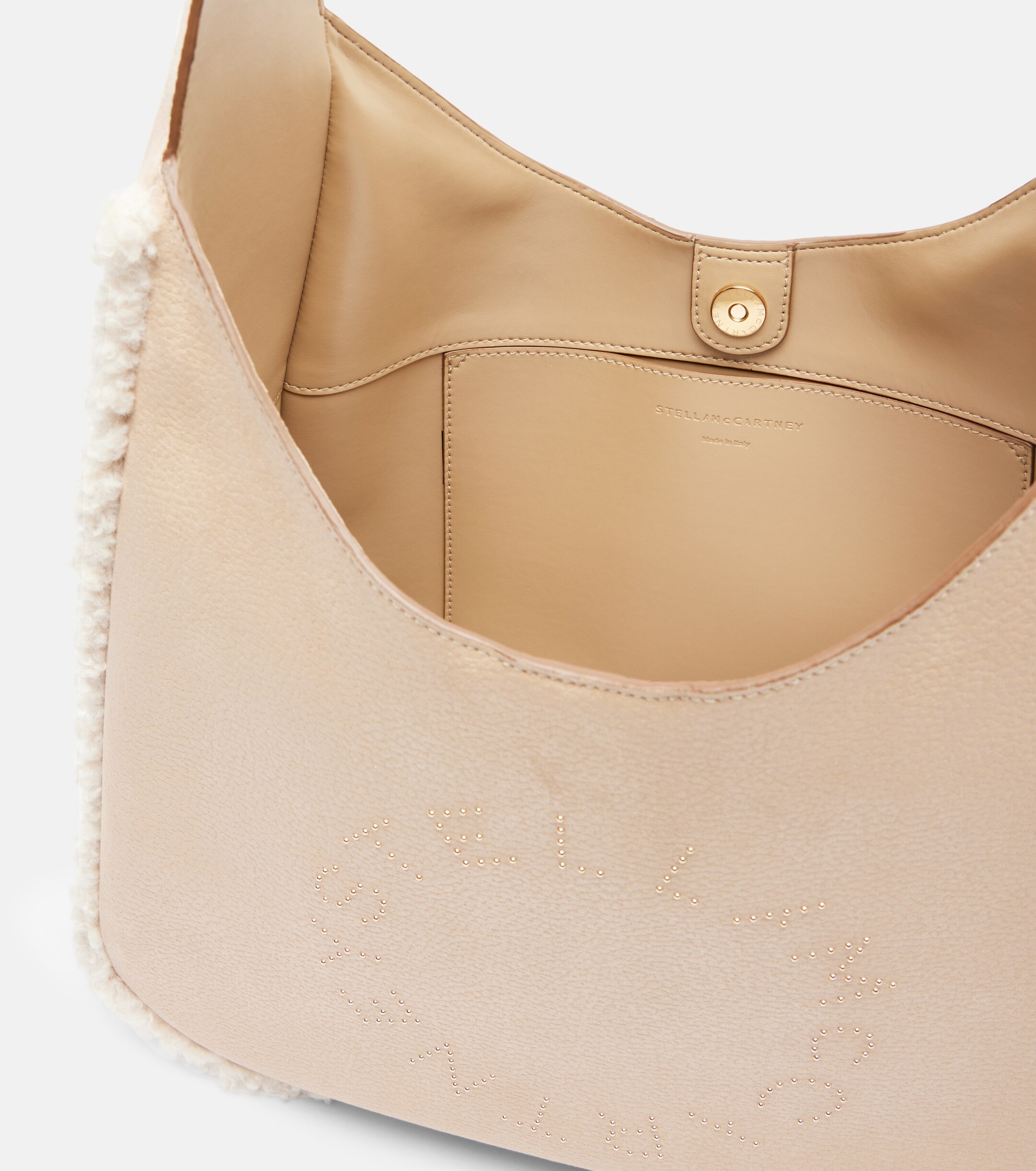 Stella McCartney Teddy-trimmed shoulder bag
