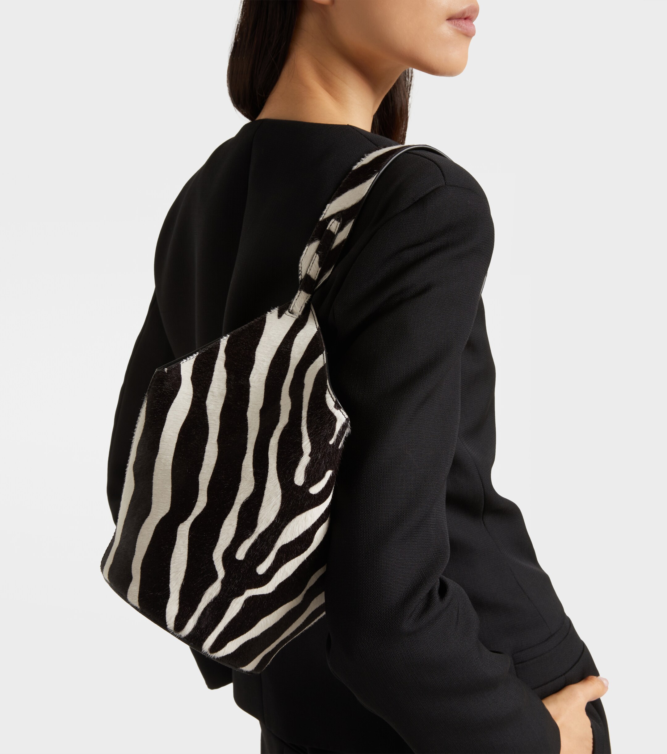 KHAITE Lotus Mini calf hair and suede tote bag