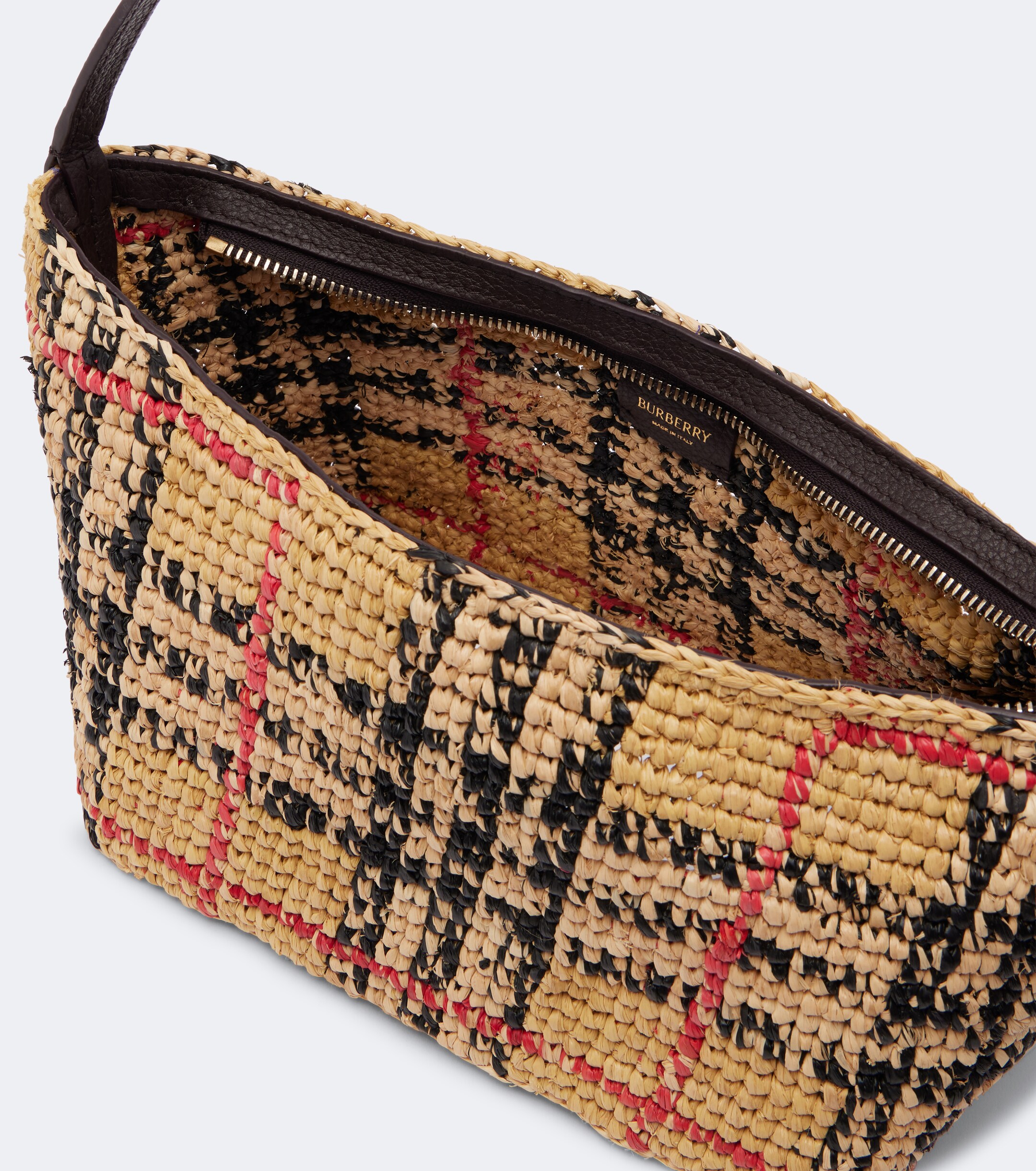 Burberry Margate Mini raffia shoulder bag