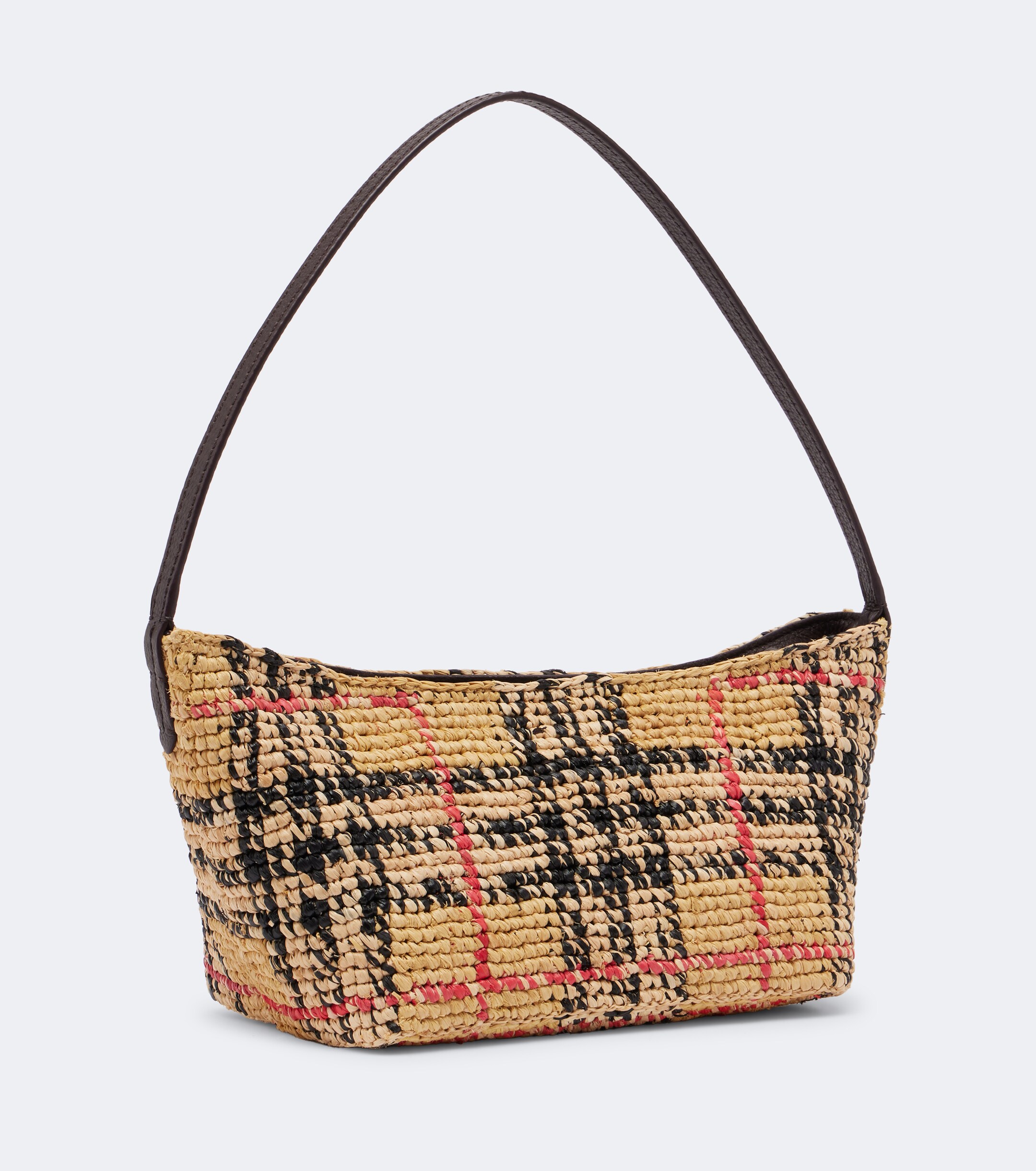 Burberry Margate Mini raffia shoulder bag