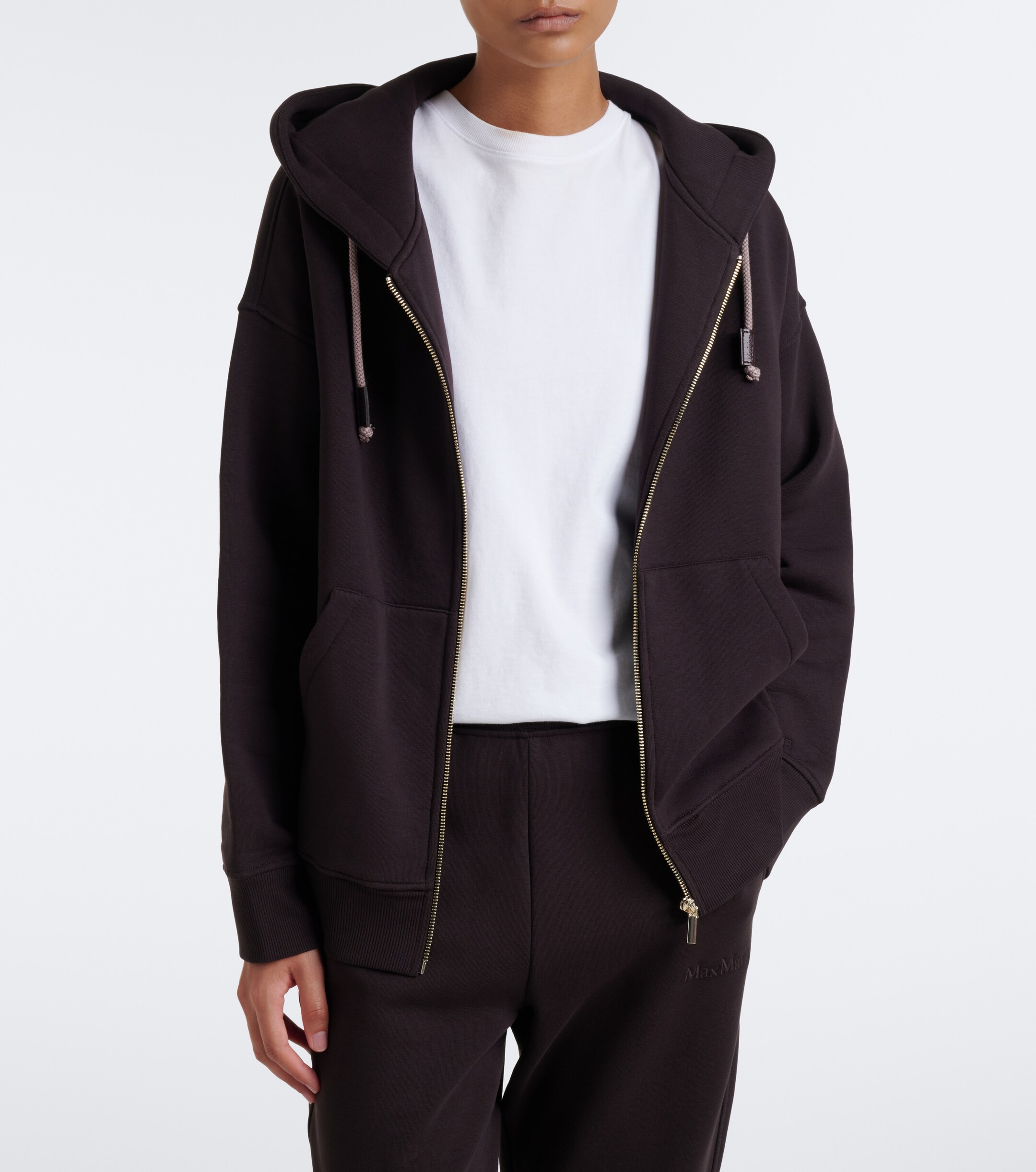 S Max Mara 'S Max Mara Cotton-blend zip-up hoodie