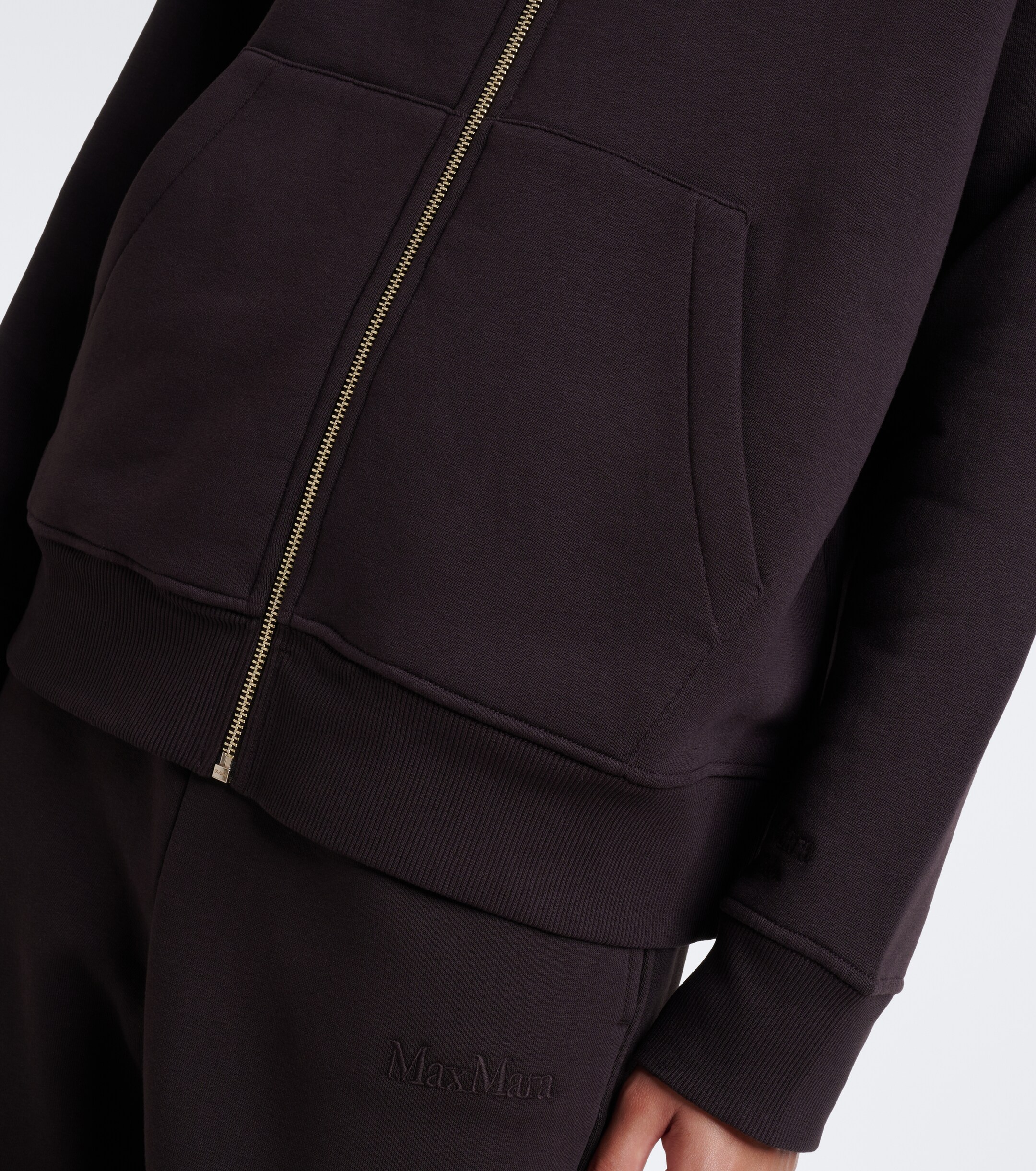 S Max Mara 'S Max Mara Cotton-blend zip-up hoodie