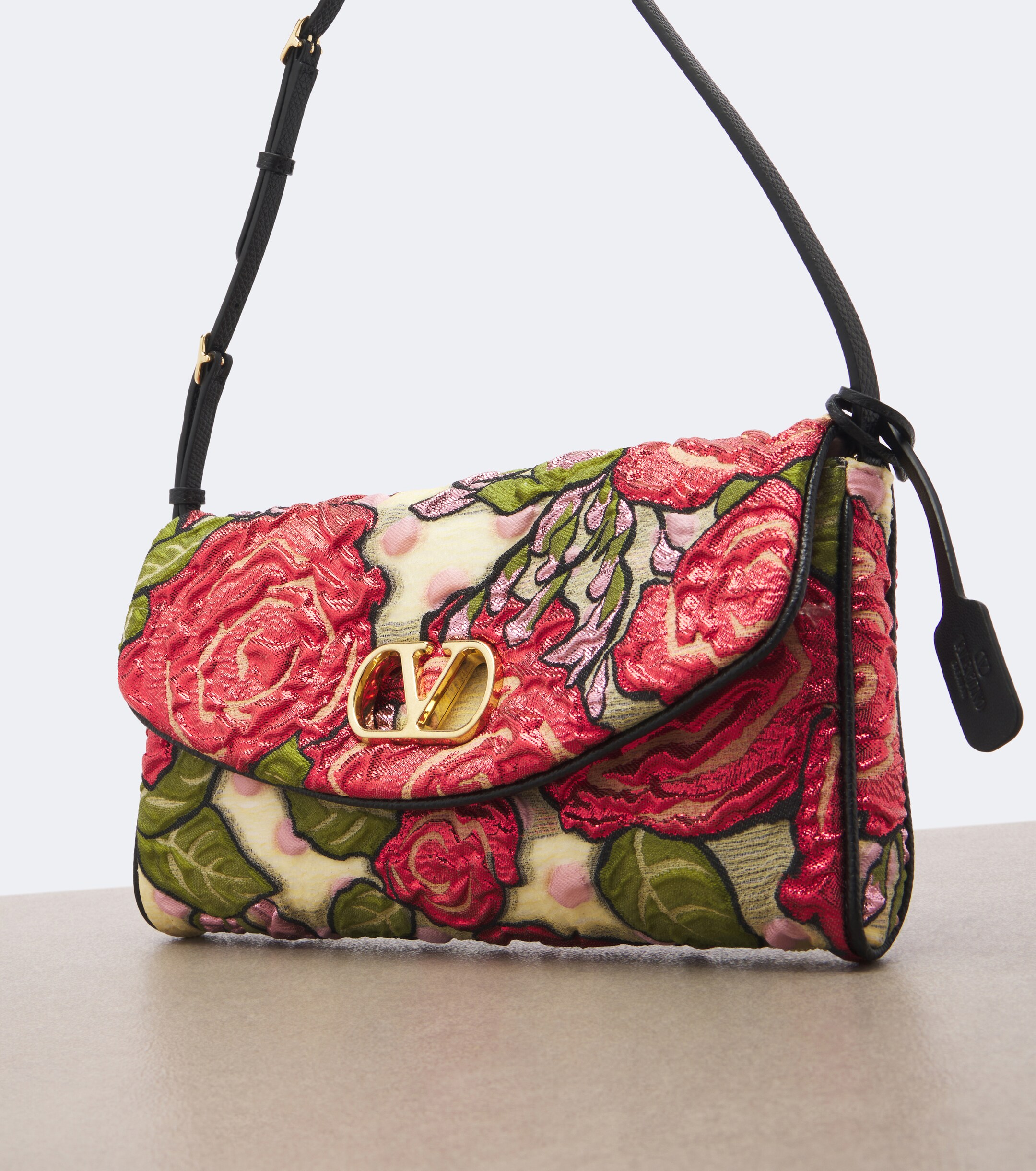 Valentino Garavani DeVain Small floral jacquard shoulder bag thumbnail