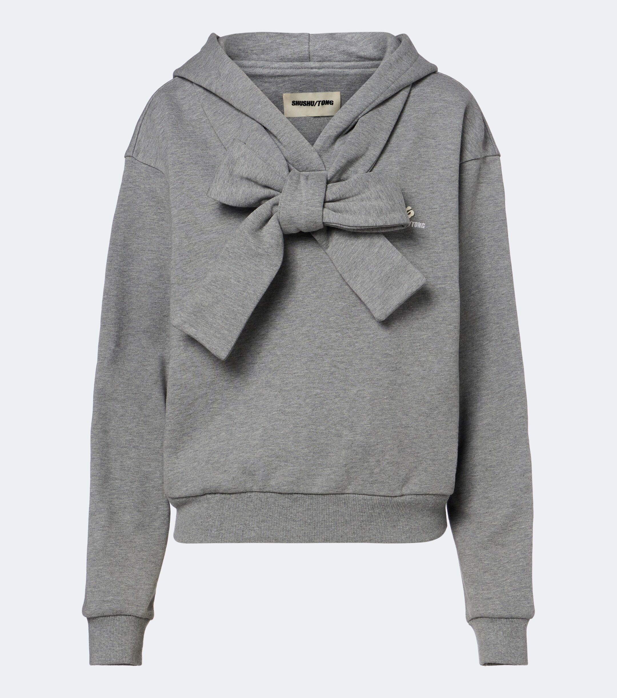 SHUSHU/TONG Shushu/Tong Bow-detail cotton hoodie
