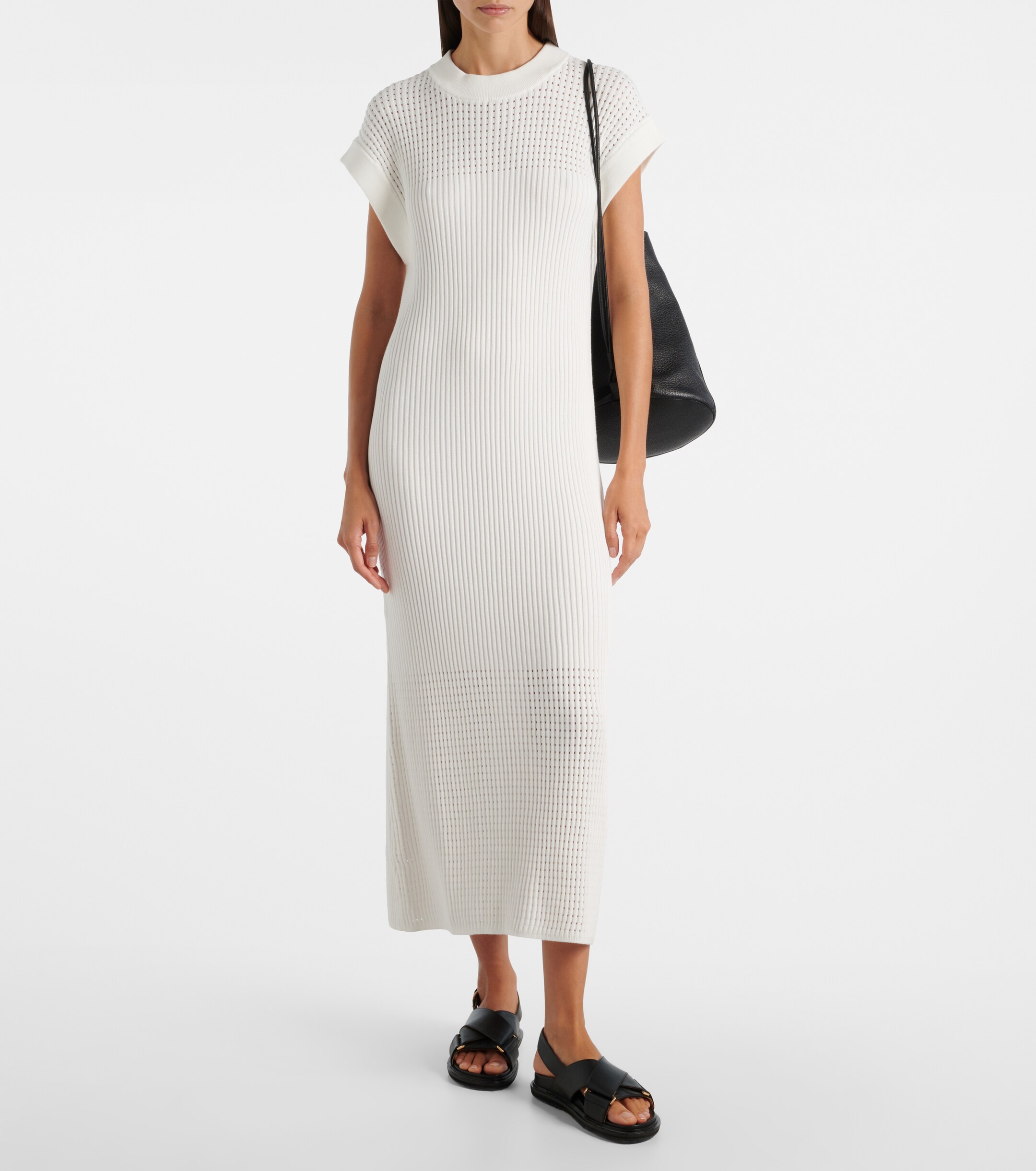 Varley Varley Cheston pointelle cotton maxi dress