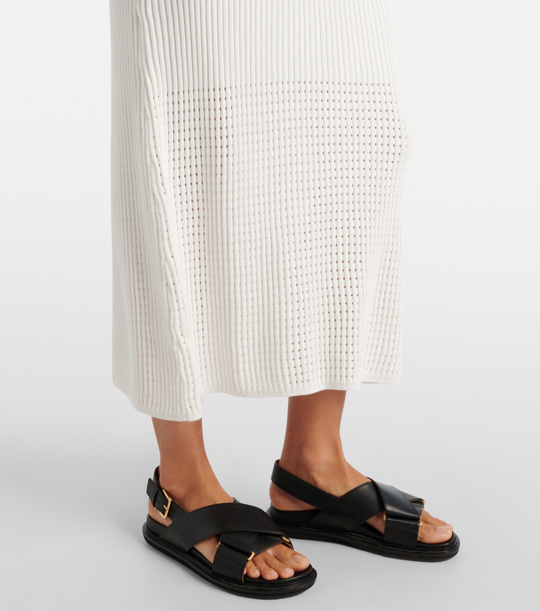 Varley Varley Cheston pointelle cotton maxi dress