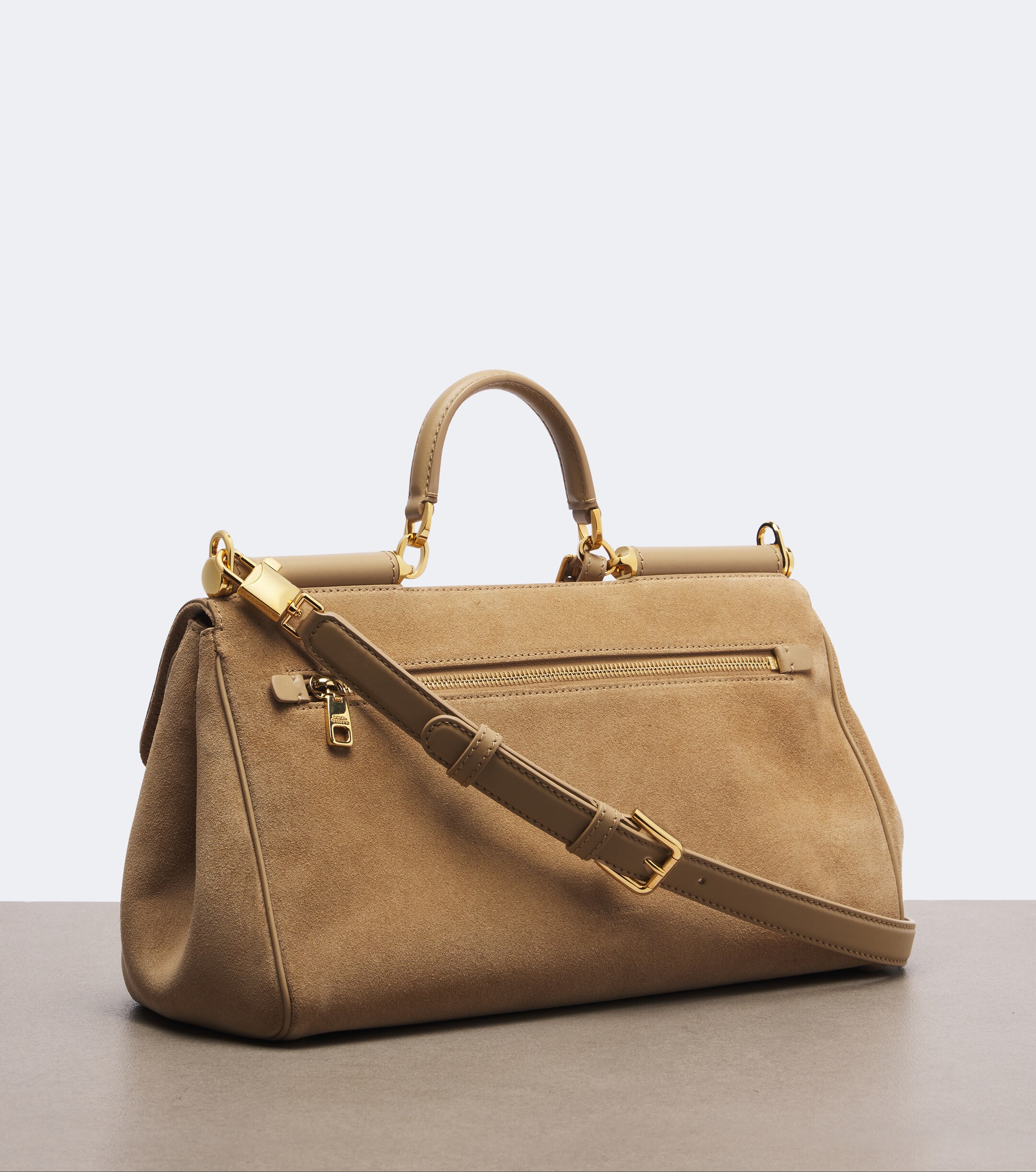 Dolce&Gabbana My Sicily Medium suede top-handle bag