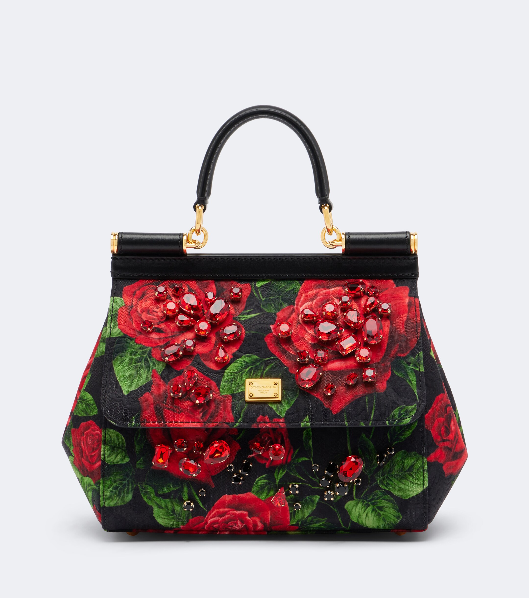 Dolce&Gabbana Sicily Small embellished floral top-handle bag