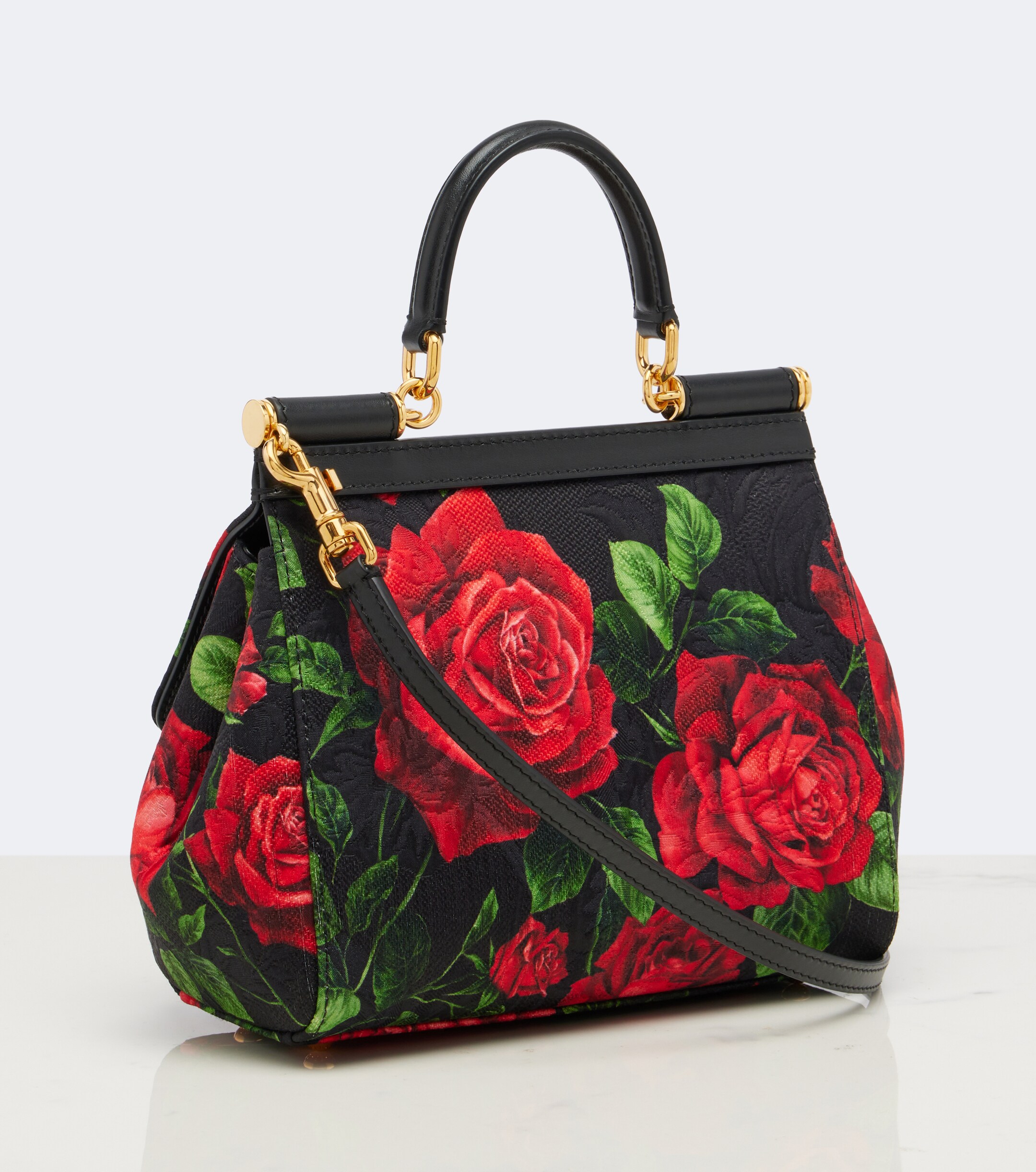 Dolce&Gabbana Sicily Small embellished floral top-handle bag
