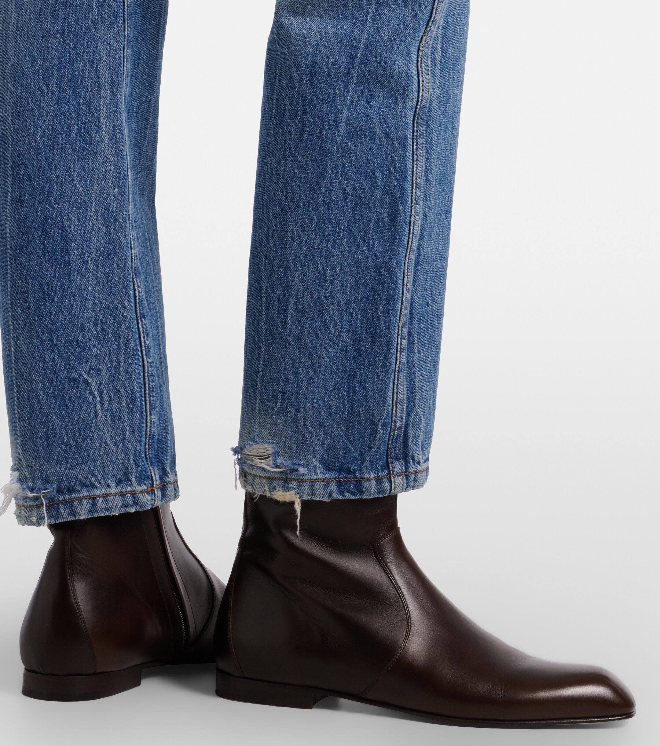 KHAITE Khaite Colt leather ankle boots