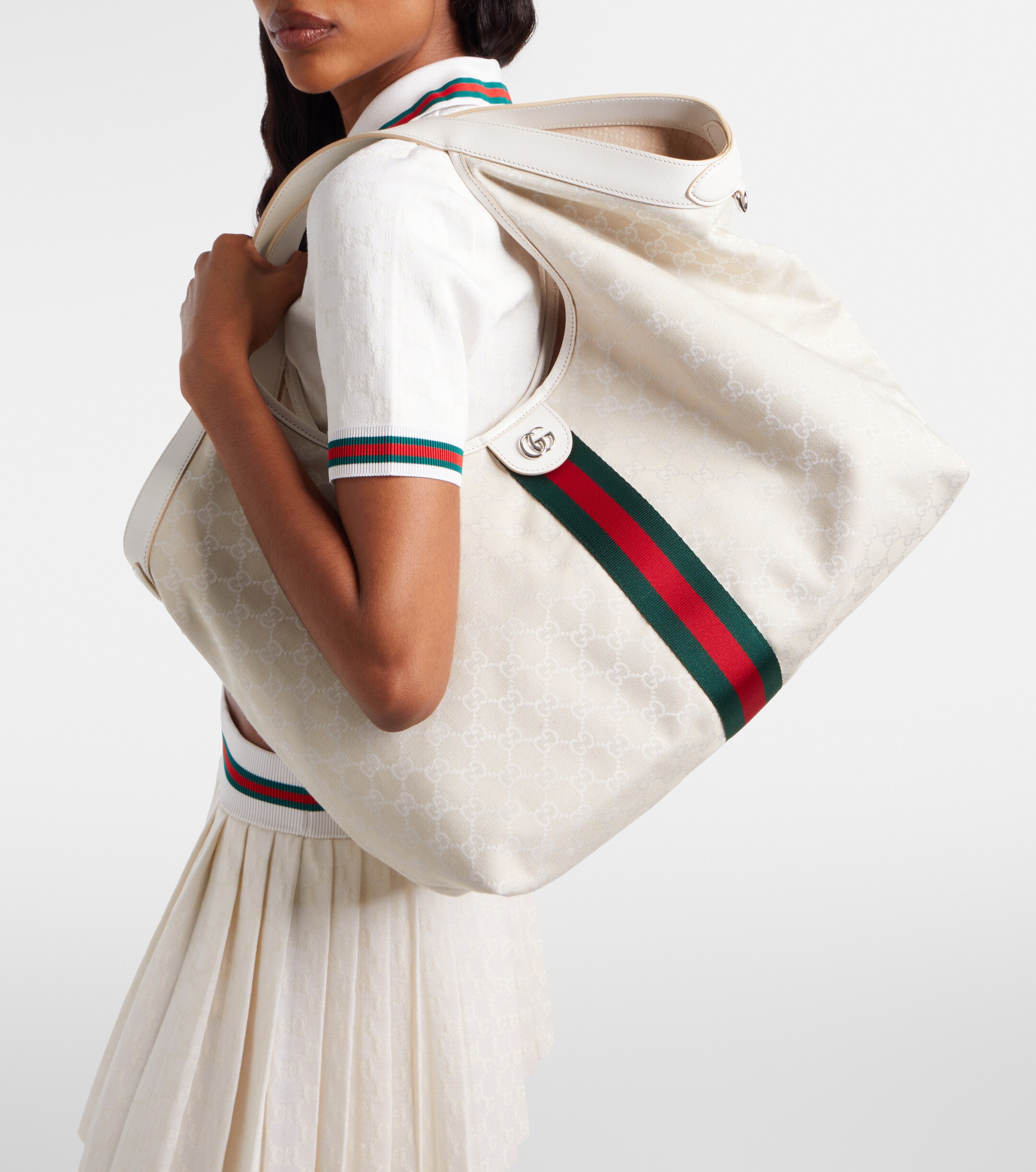 Gucci Gucci Giglio Large GG canvas tote bag