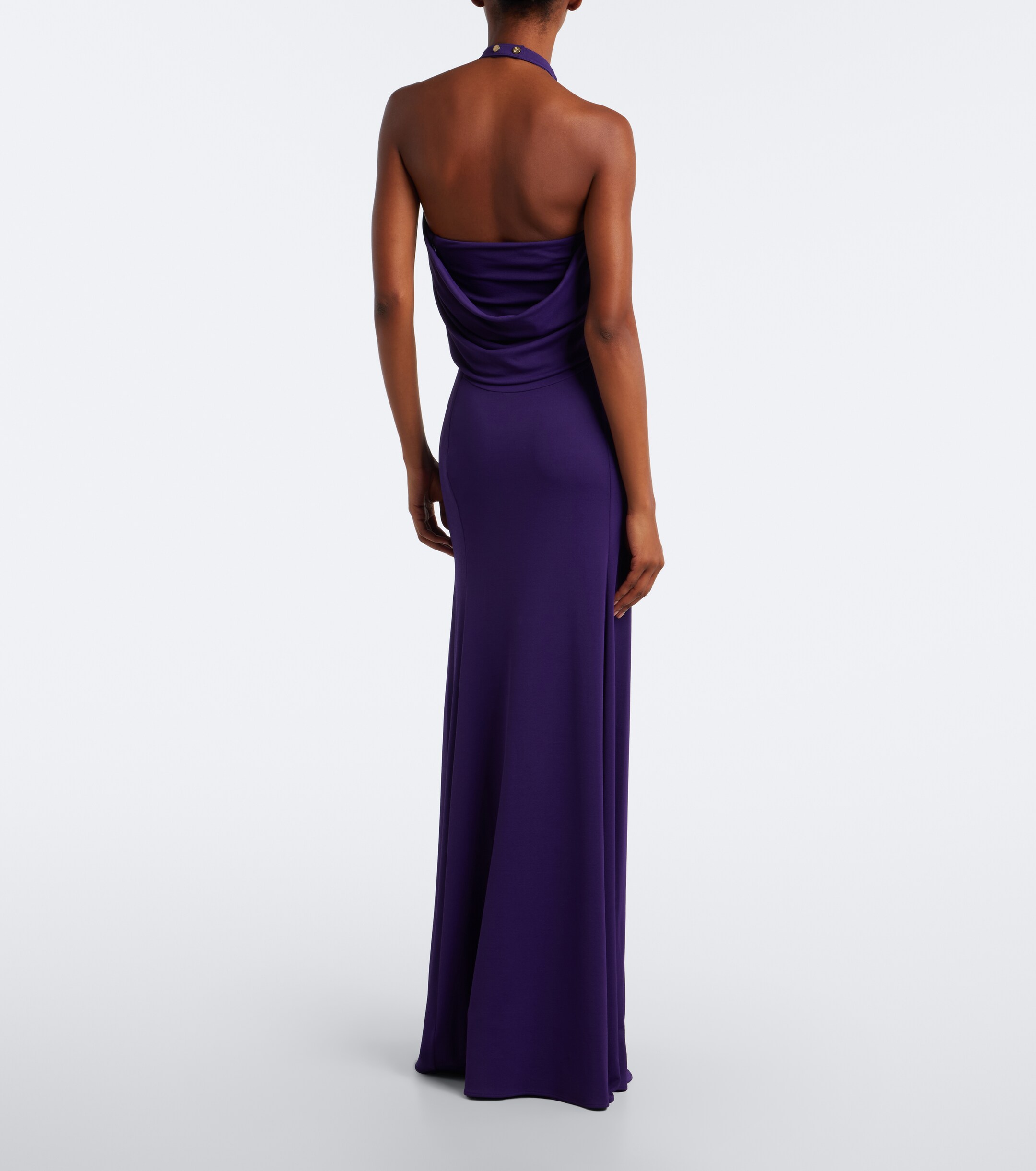Rabanne Rabanne x Dinh Van embellished crêpe halterneck gown