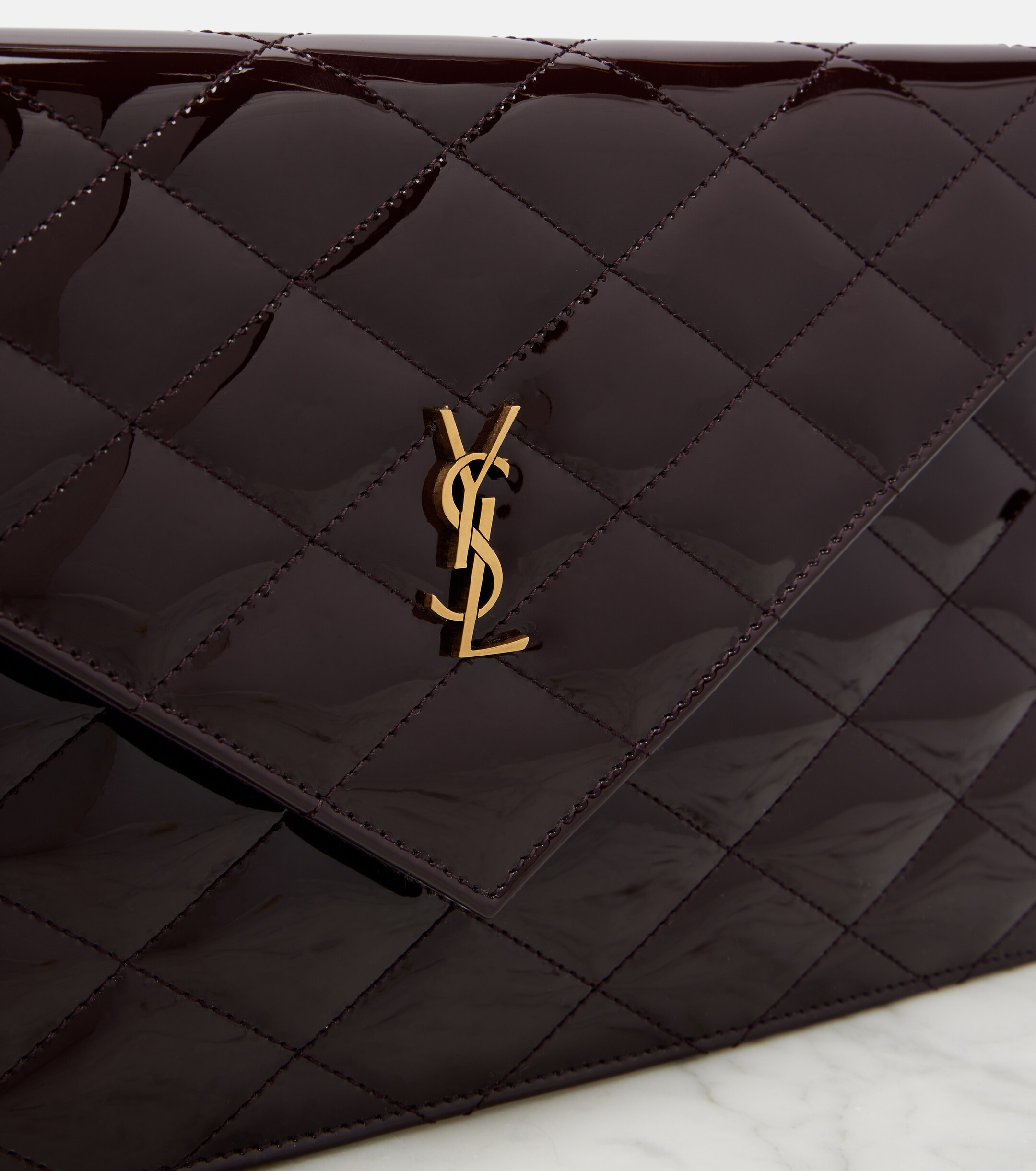 Saint Laurent Paris patent leather clutch