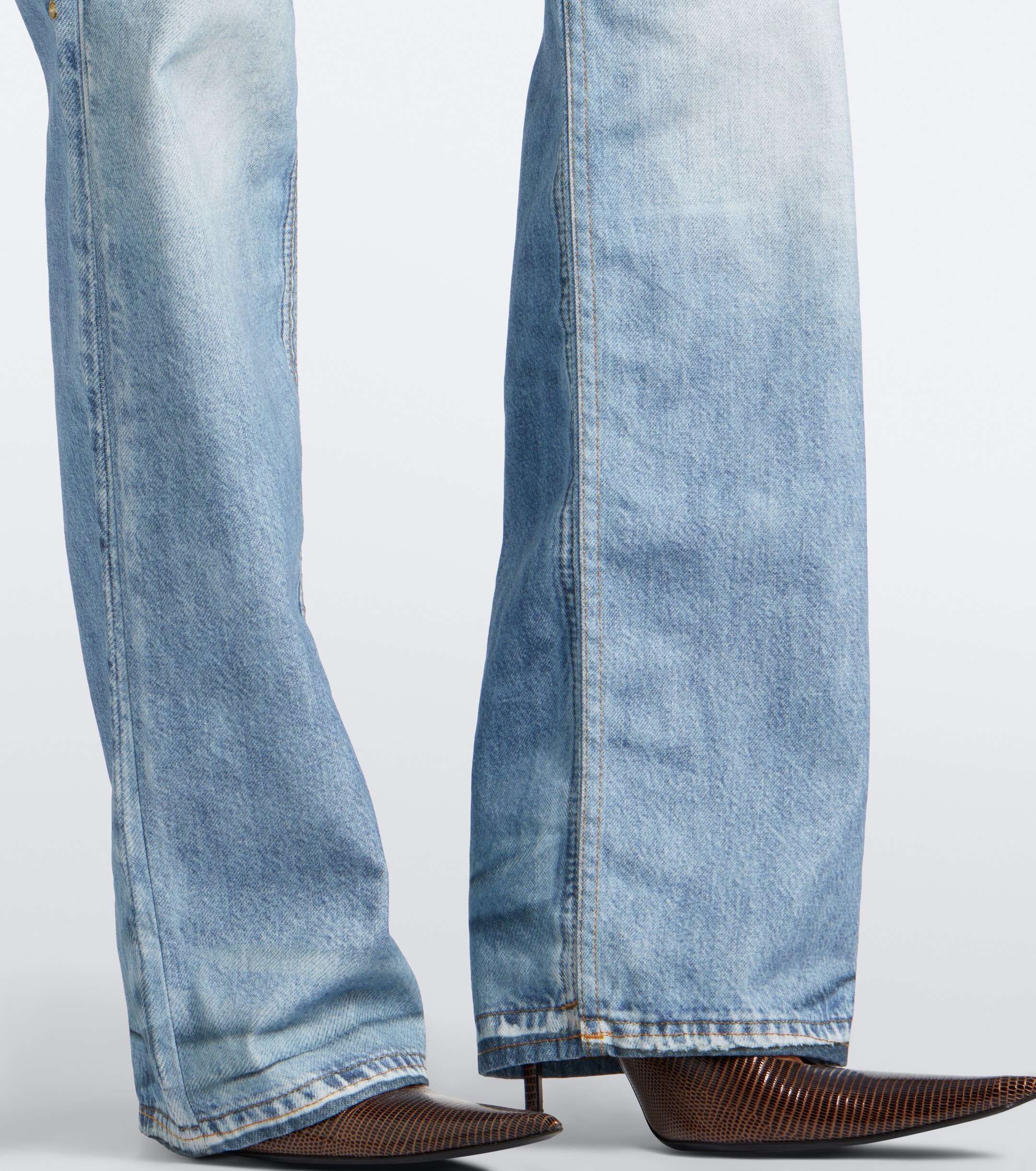 Acne Studios Acne Studios Trompe l'oeil printed wide-leg jeans
