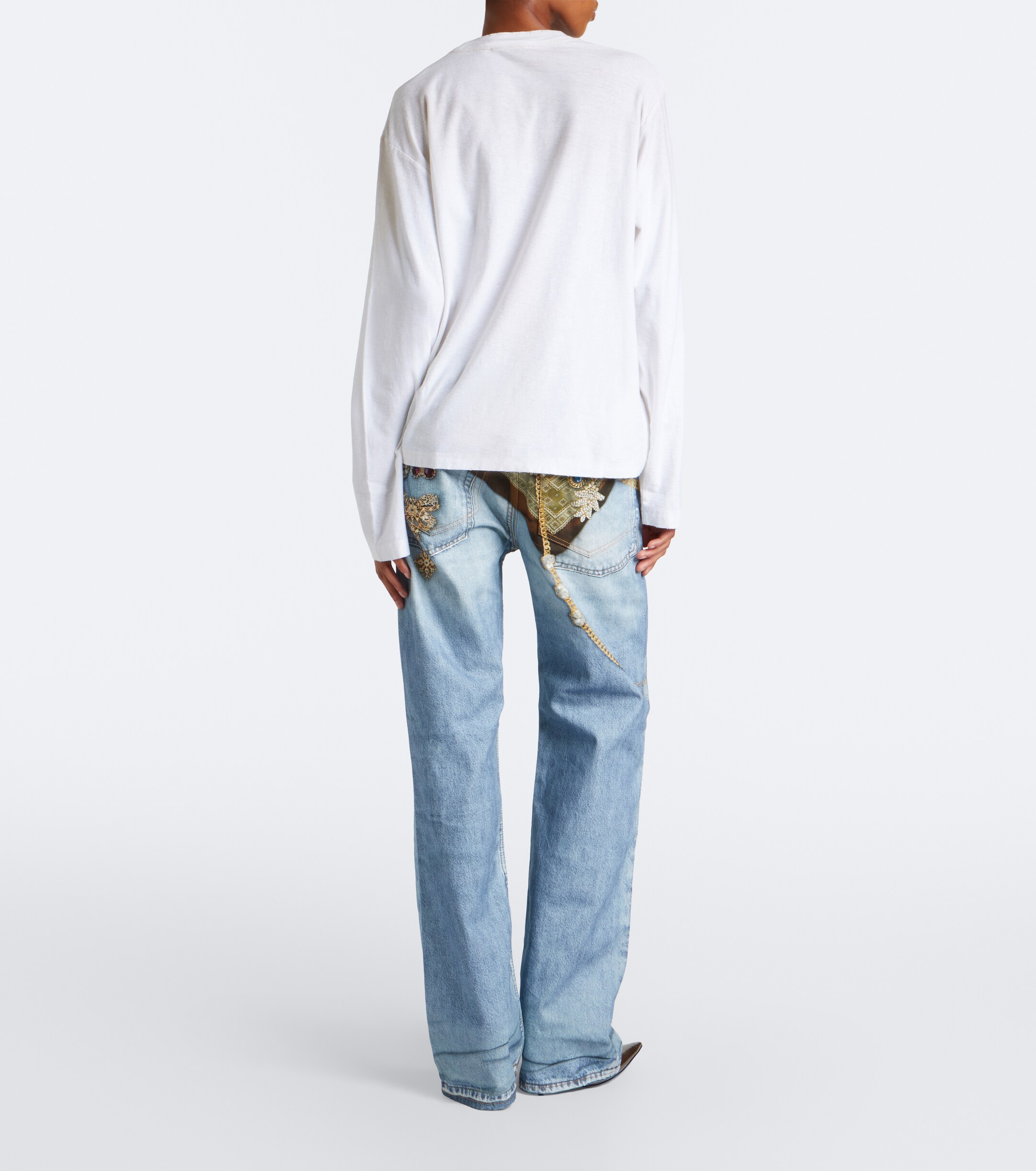 Acne Studios Acne Studios Trompe l'oeil printed wide-leg jeans