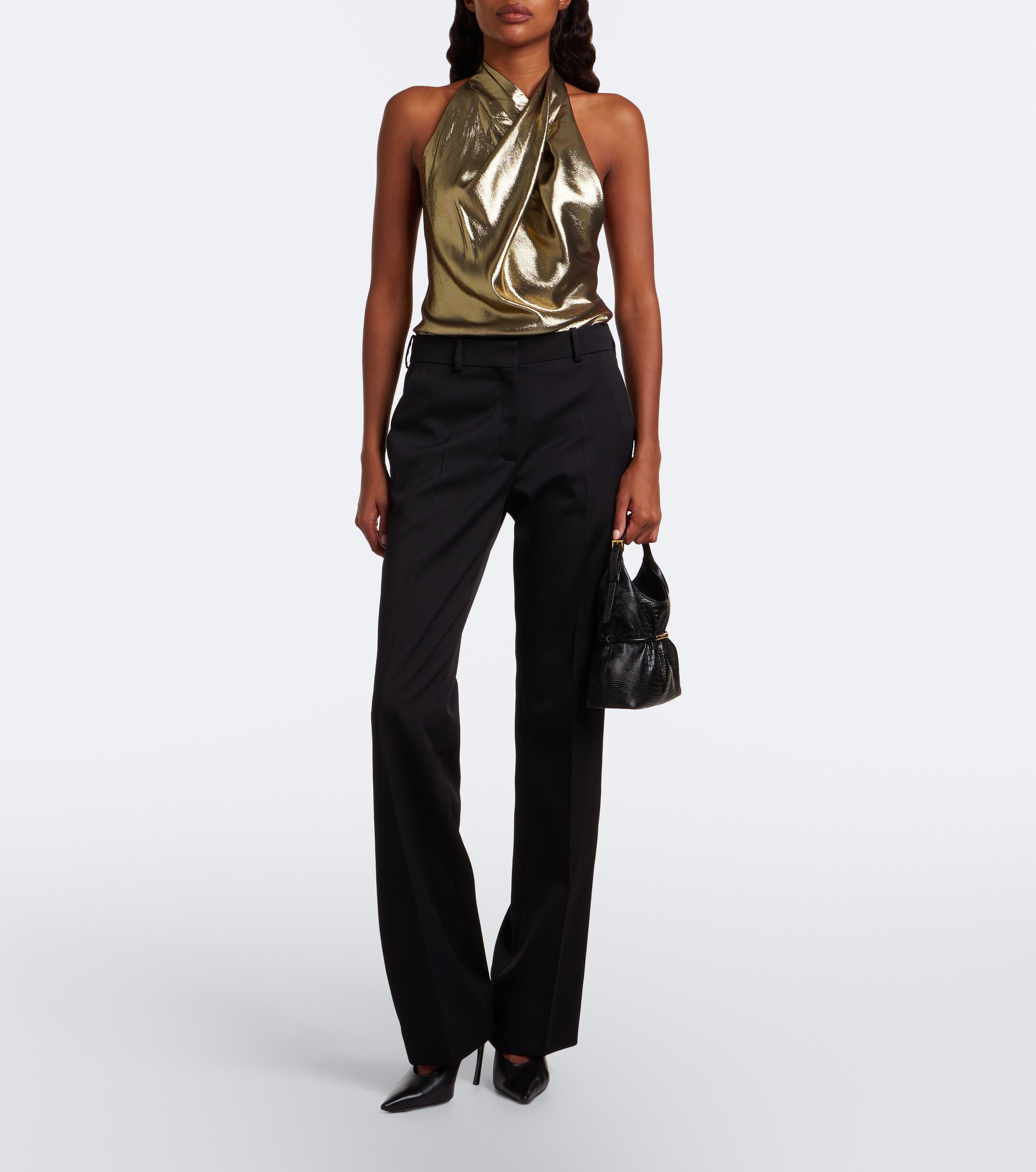 Balmain Balmain Sphynx Mini leather top-handle bag