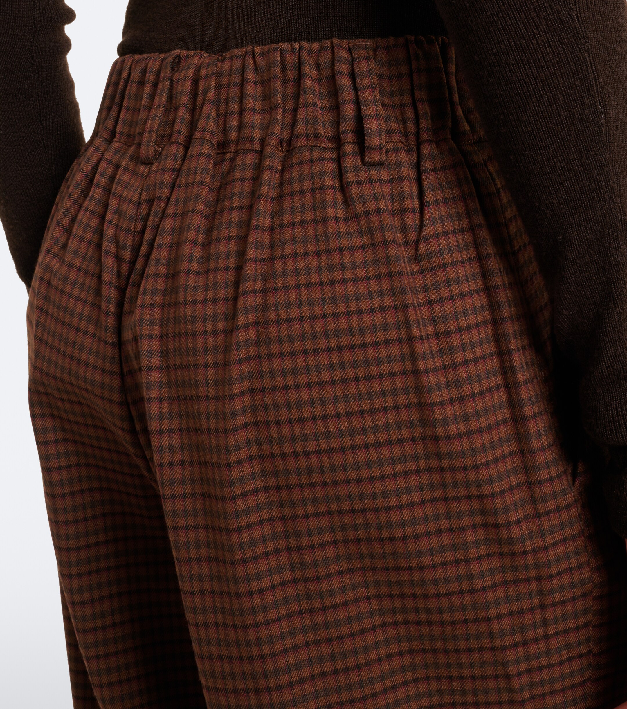 Varley Varley Checked twill wide-leg pants