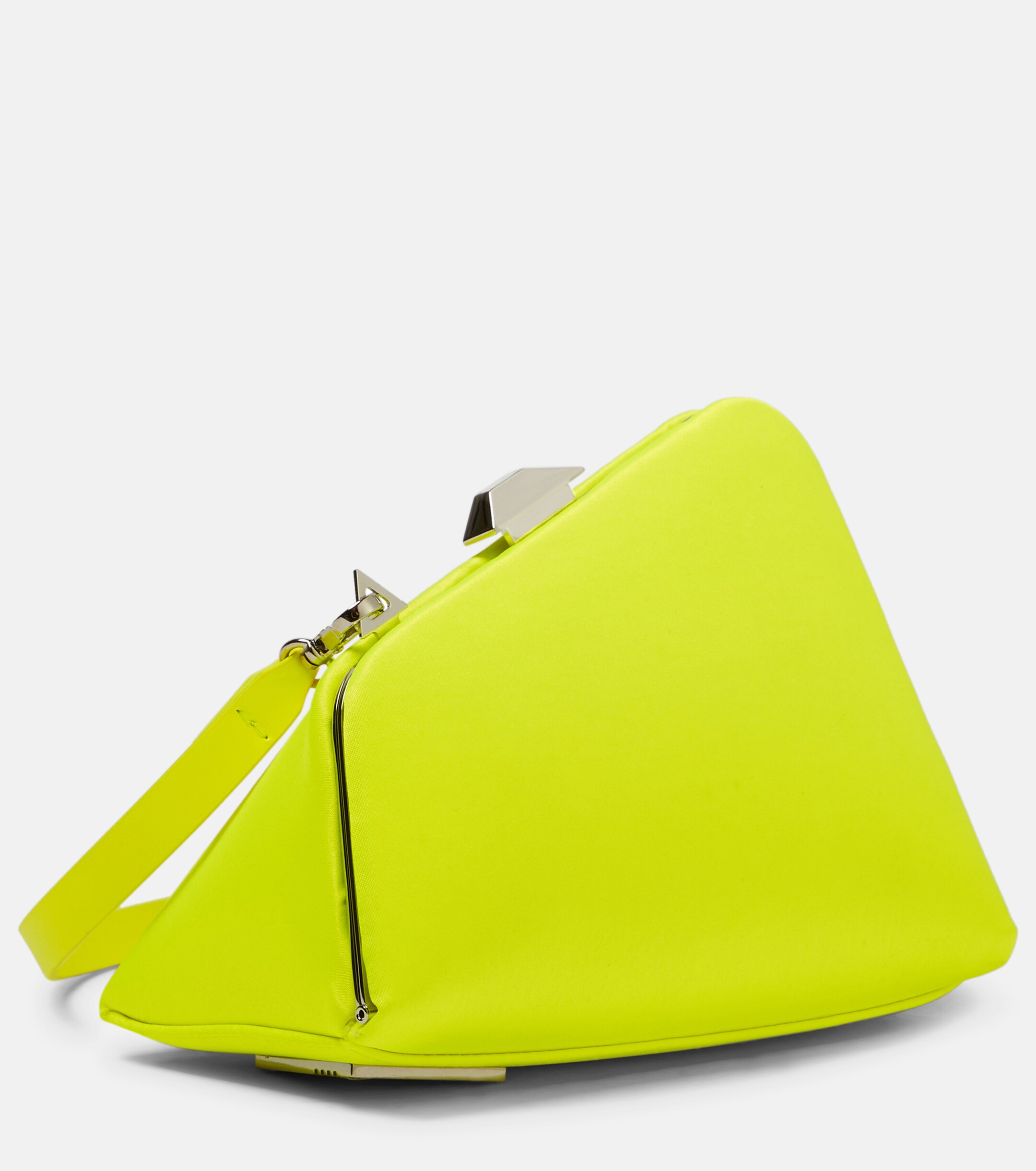 THE ATTICO Midnight satin clutch