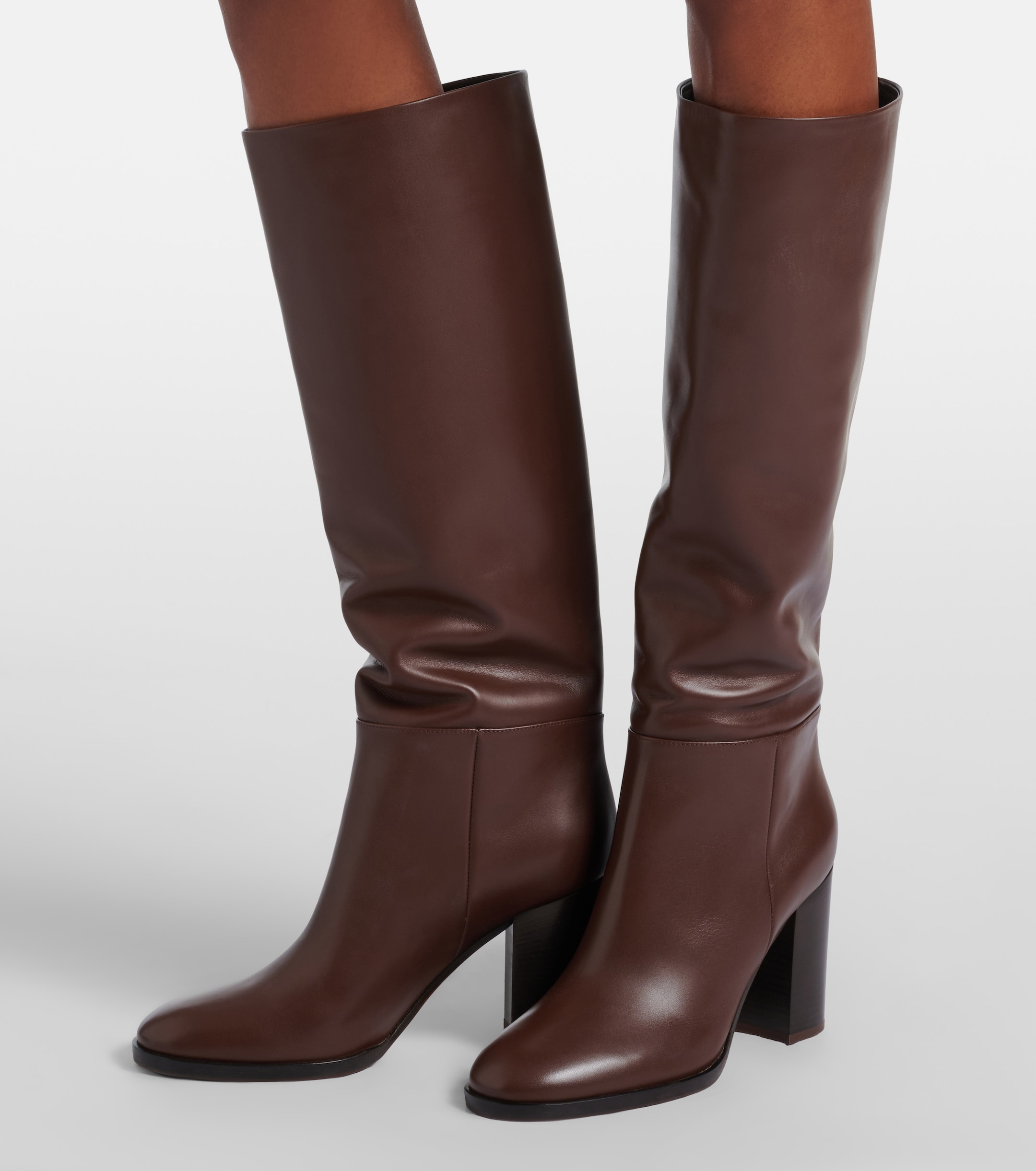 GIANVITO ROSSI Santiago knee-high leather boots