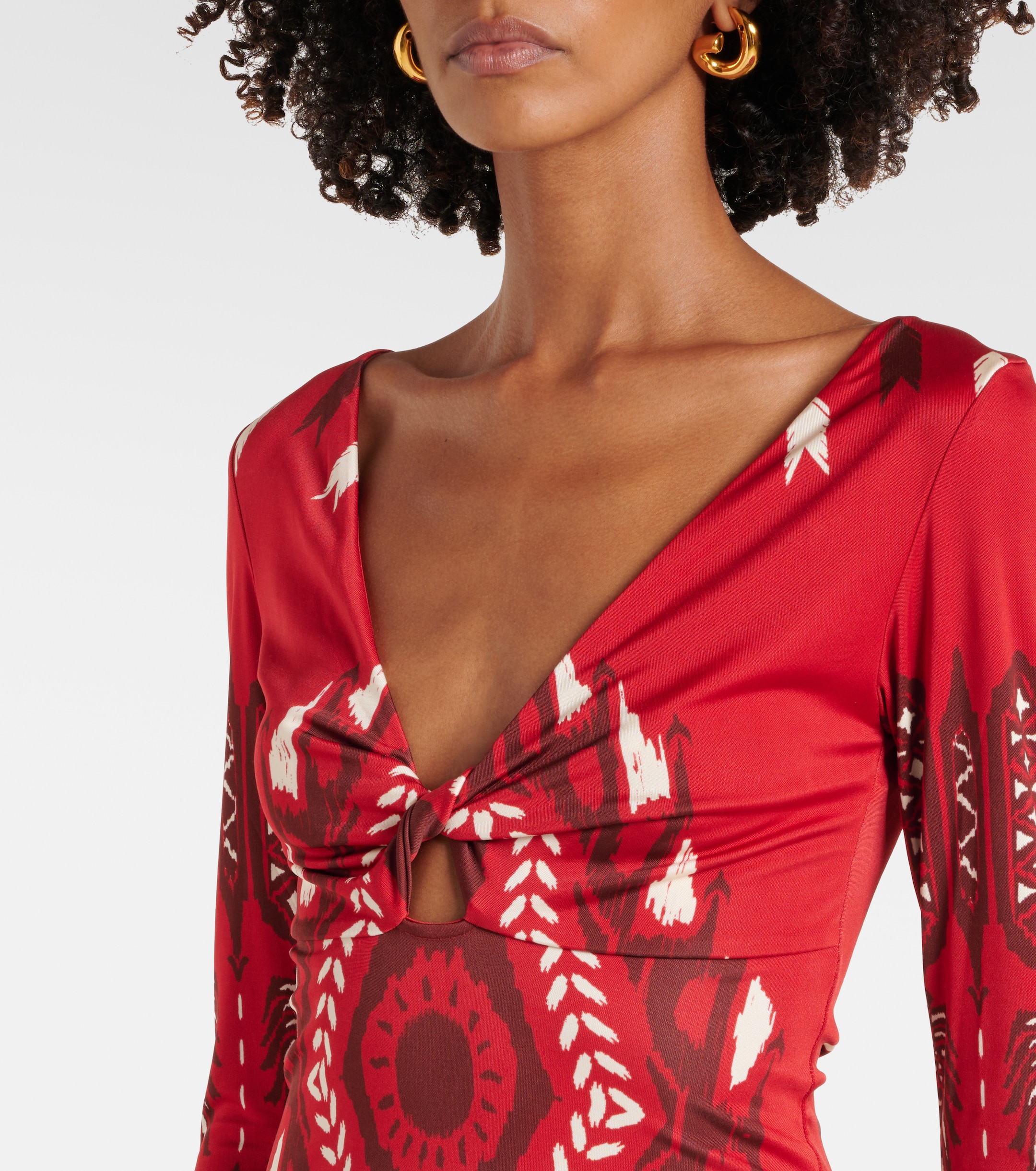 Johanna Ortiz Printed jersey midi dress