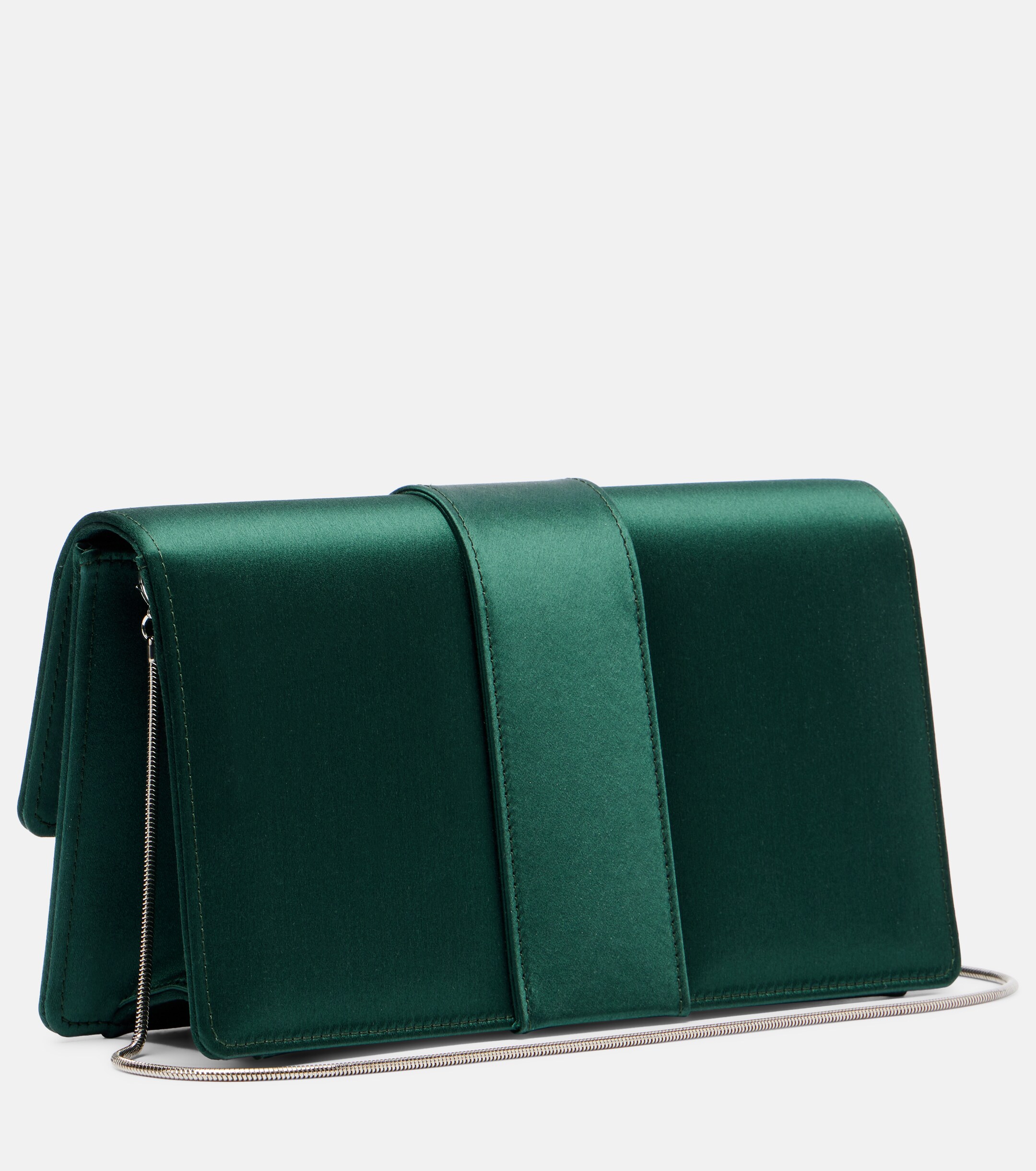 MANOLO BLAHNIK Maycap embellished satin clutch