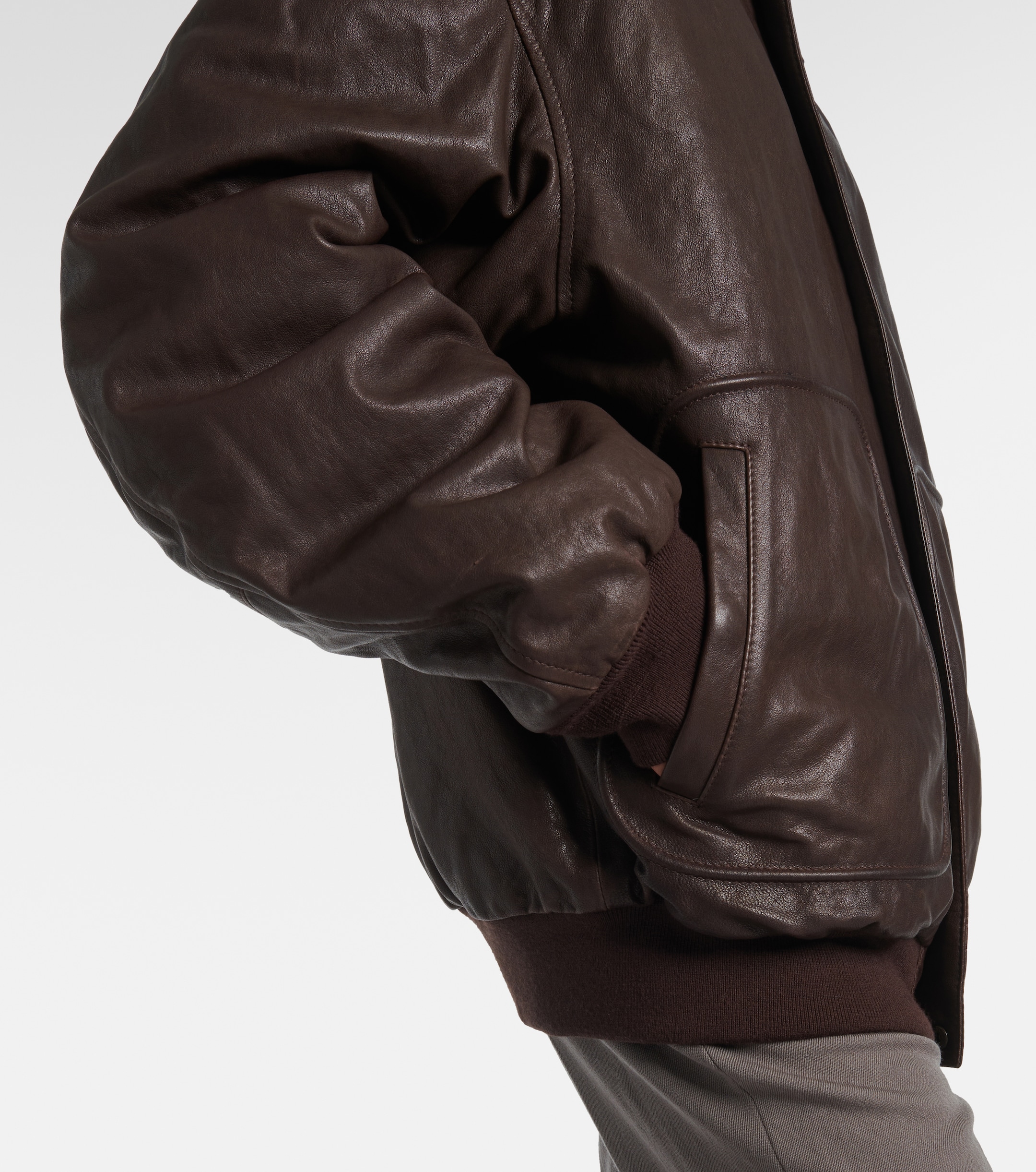 Calvin Klein Collection - Johnson leather bomber jacket | Plush