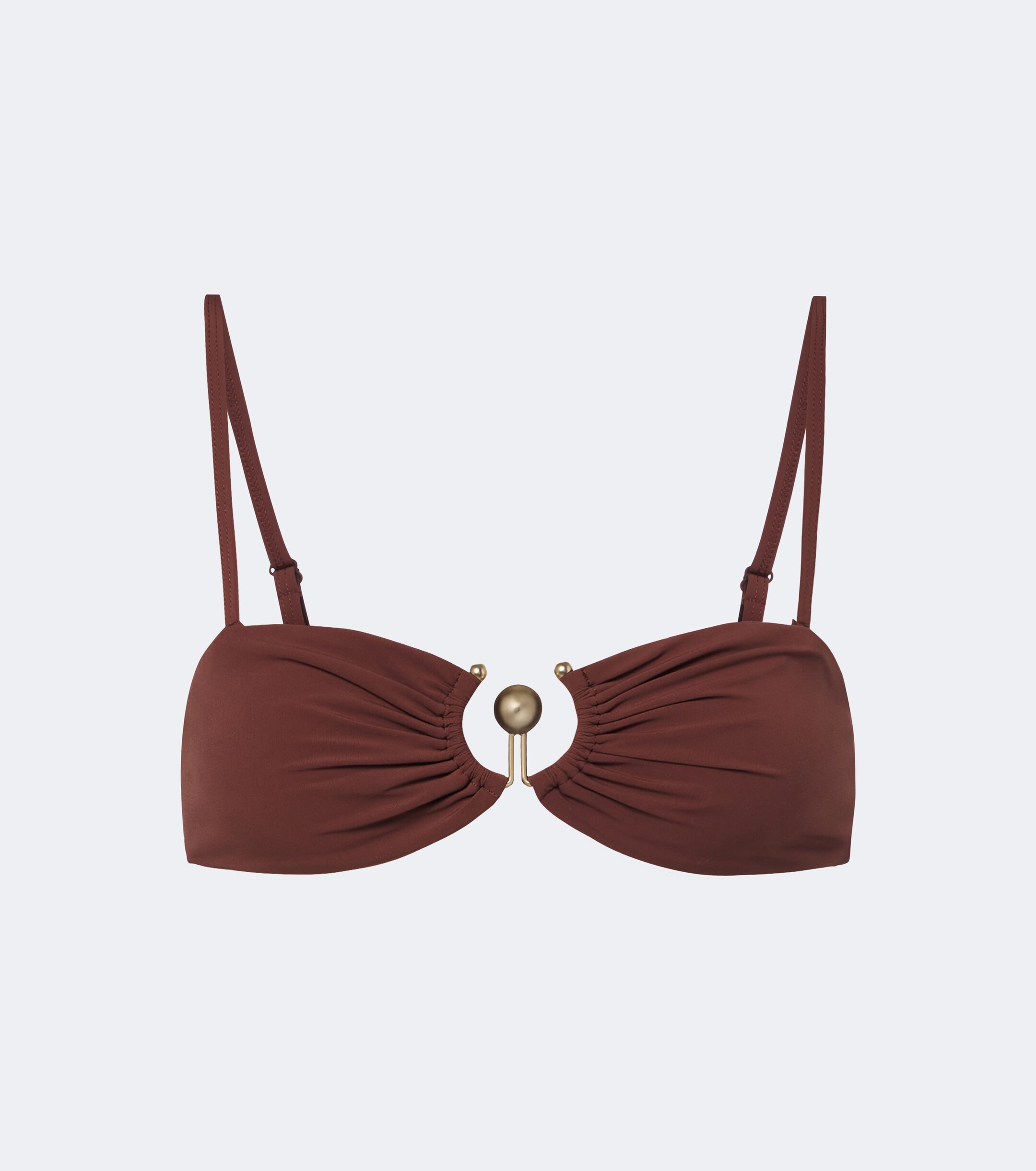 Christopher Esber Christopher Esber Embellished ruched bikini top
