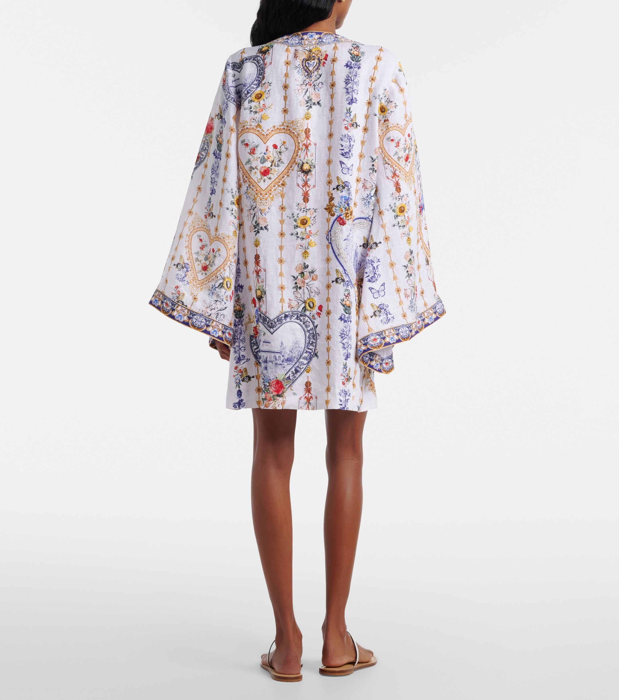 Camilla Camilla Cutout printed linen kaftan