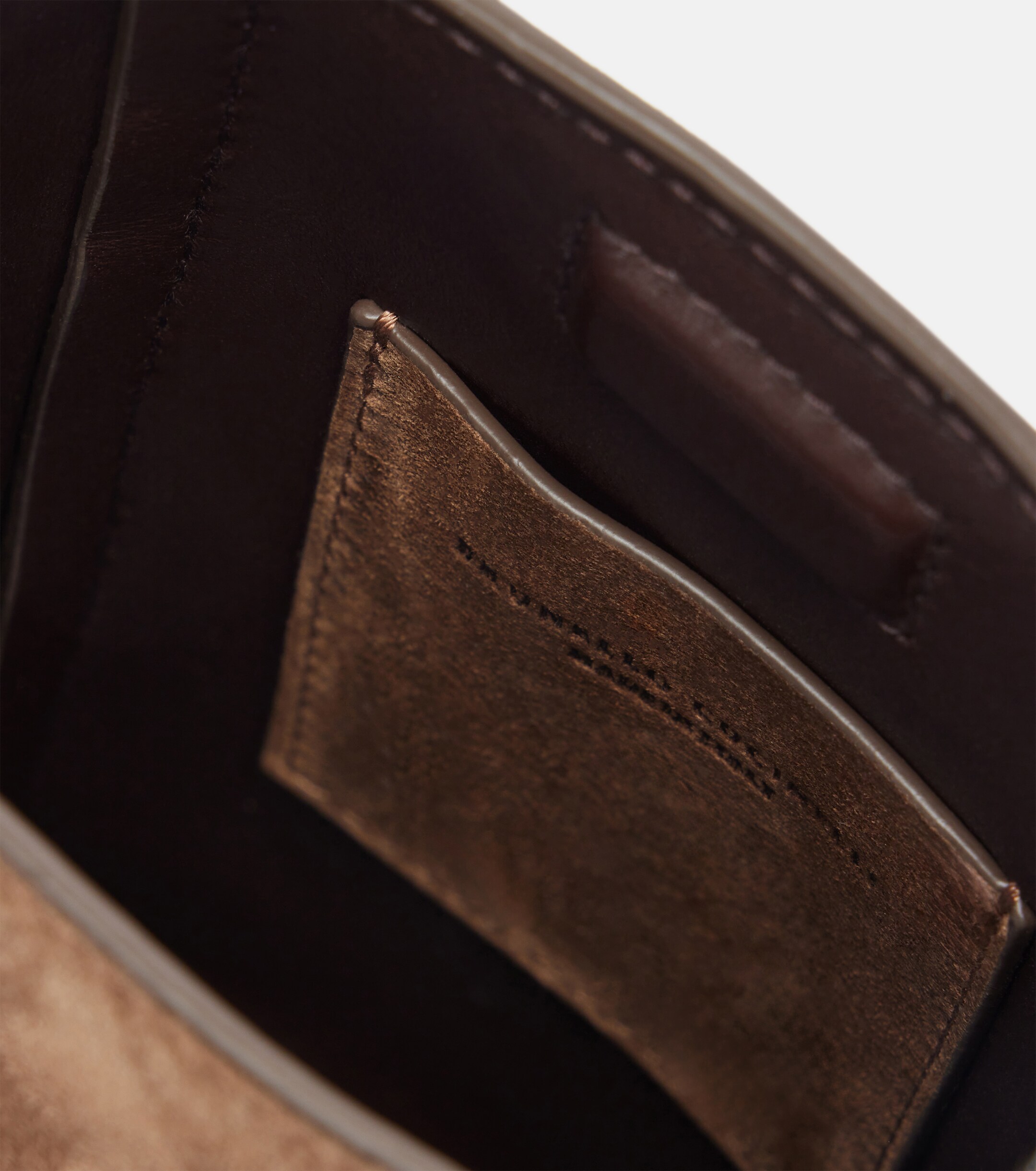 Brunello Cucinelli Duo Mini Monili suede phone pouch
