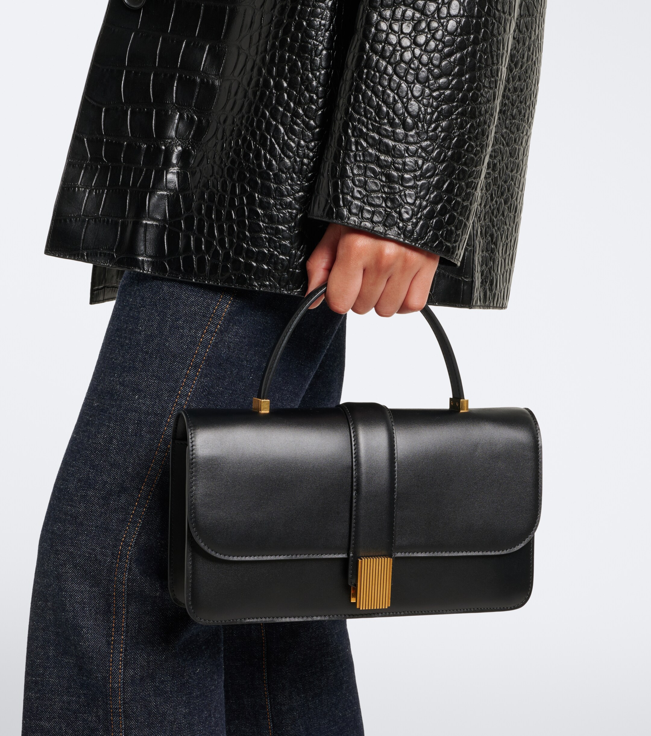 KHAITE Khaite Blake Medium leather top-handle bag