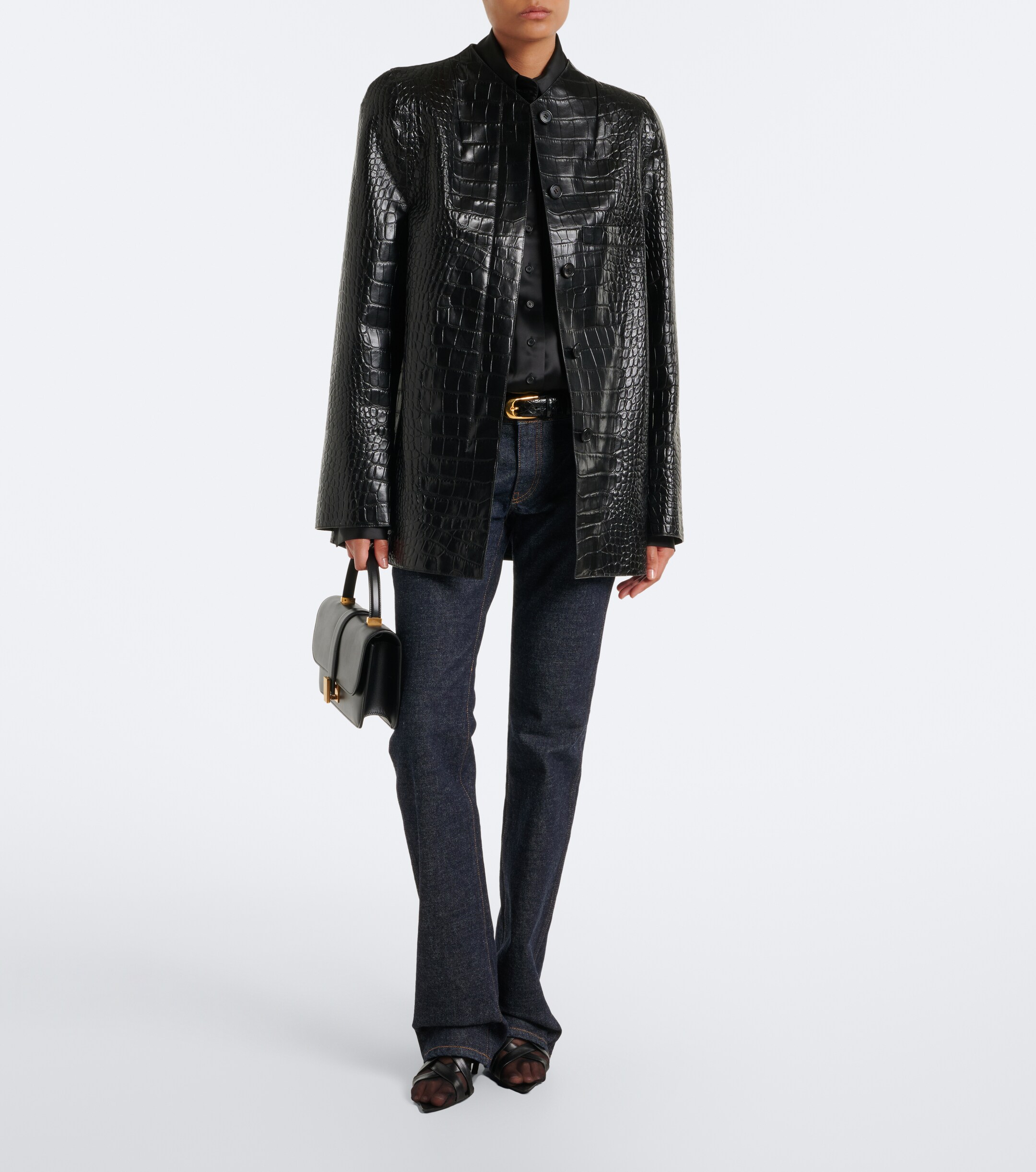 KHAITE Khaite Blake Medium leather top-handle bag