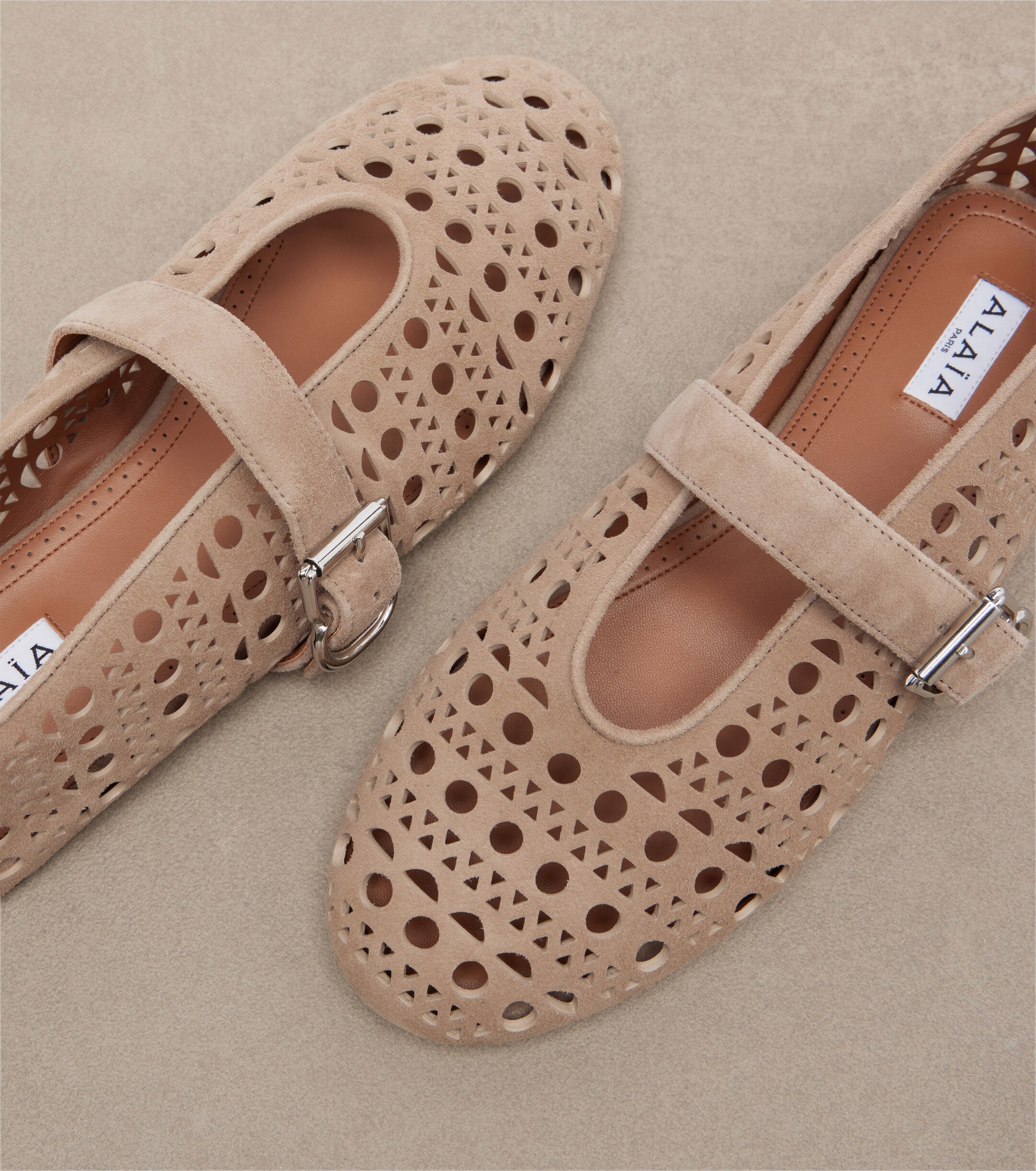 Alaïa Alaïa Vienne suede Mary Jane flats