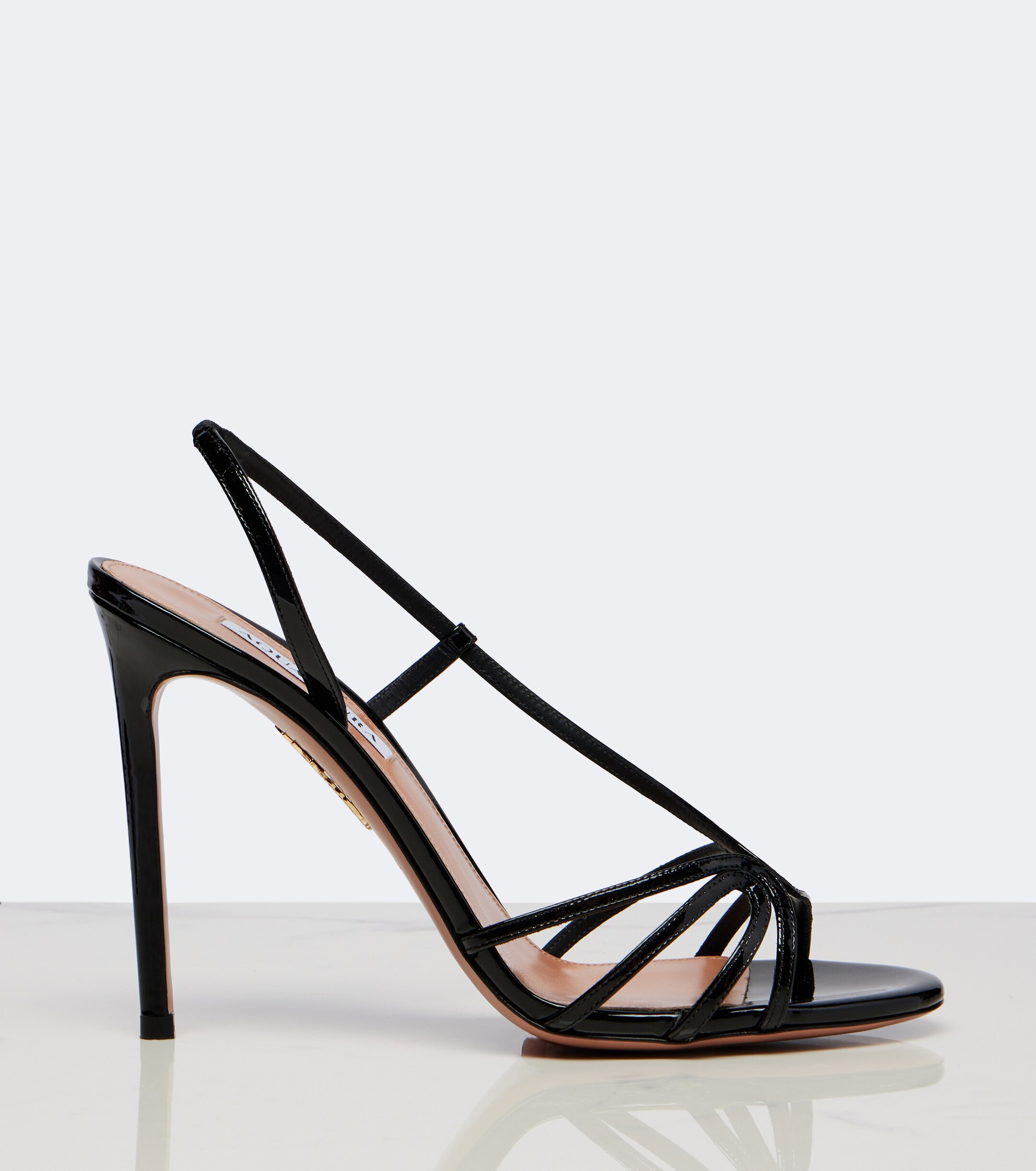 AQUAZZURA Aquazzura Talk To Me patent leather slingback sandals