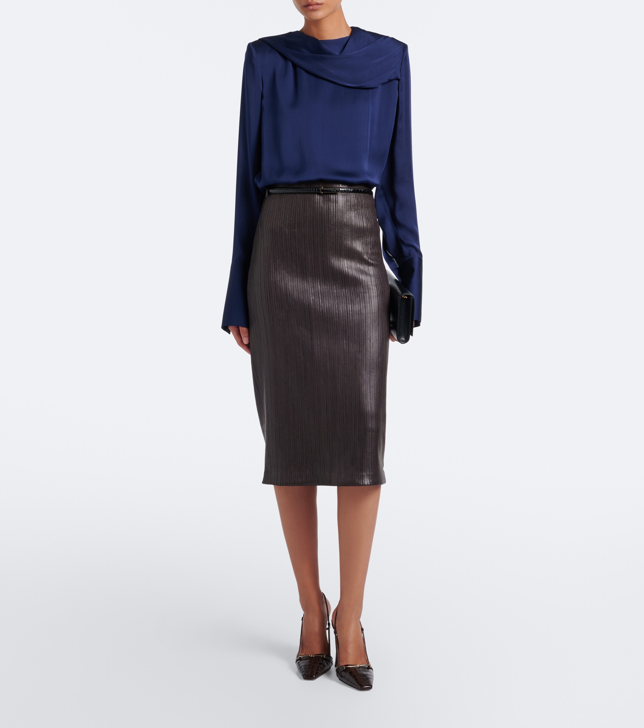 Tom Ford Tom Ford Arc croc-effect leather slingback pumps