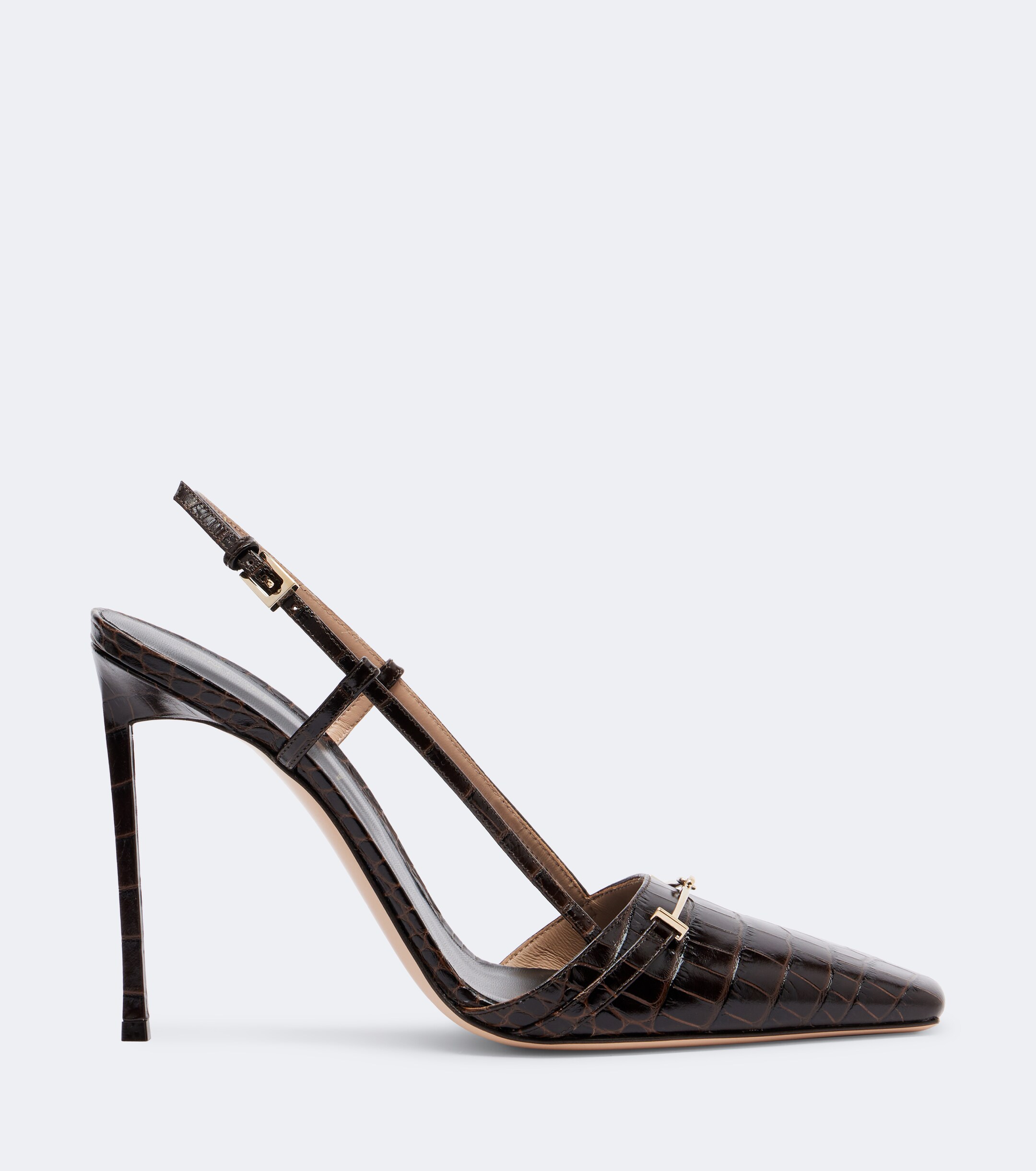 Tom Ford Tom Ford Arc croc-effect leather slingback pumps